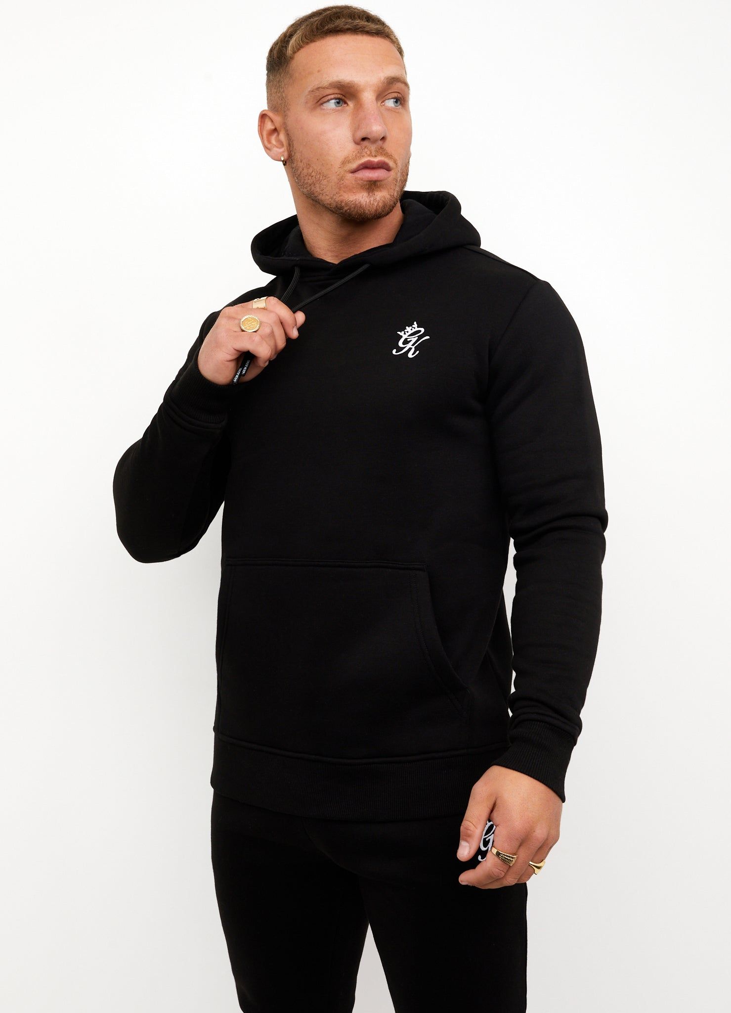 Gym King Fleece Hoodie – Black sold by The Gym King