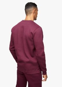 Gym King Fundamental Fleece Crew - Wine Red sold by The Gym King