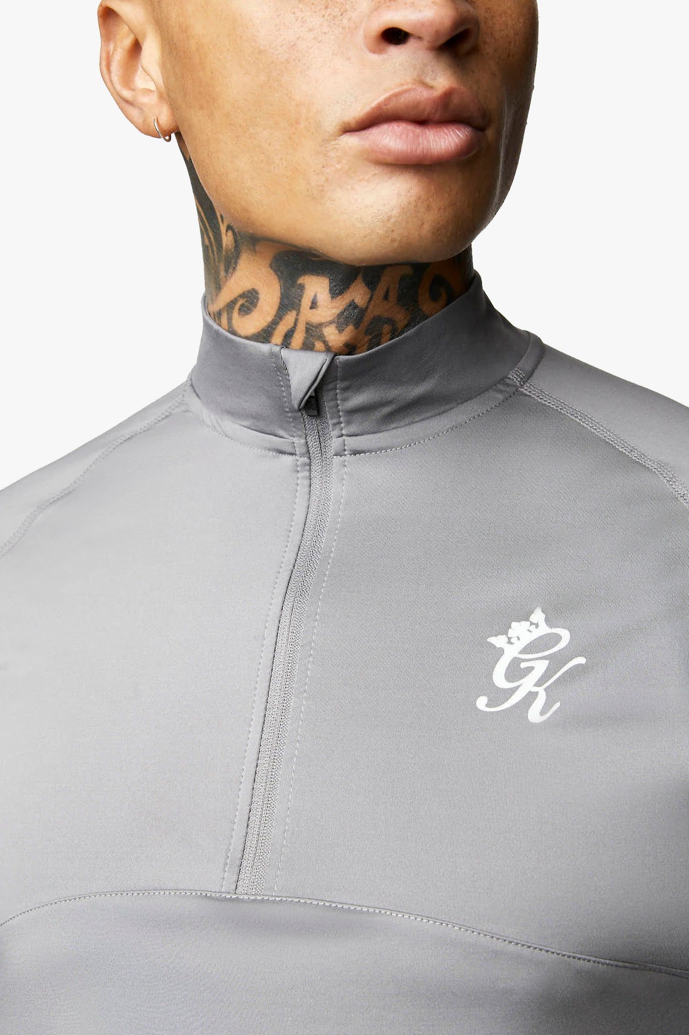 Gym King Contrast Flex 1/4 Zip - Fossil Grey sold by The Gym King product image thumbnail 6