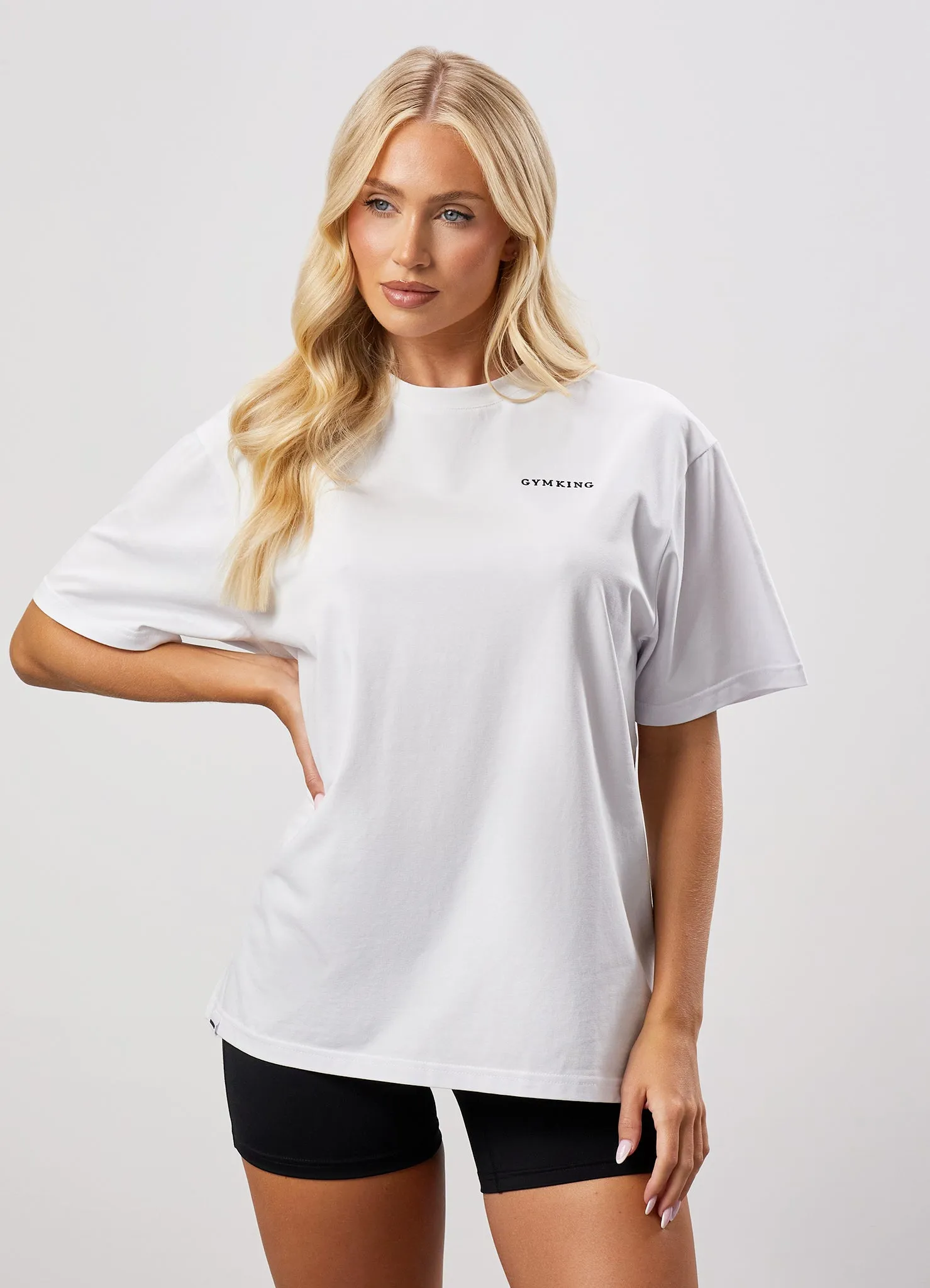 Gym King 365 Boyfriend Jersey Tee - White sold by The Gym King