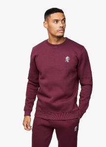 Gym King Fundamental Fleece Crew - Wine Red sold by The Gym King