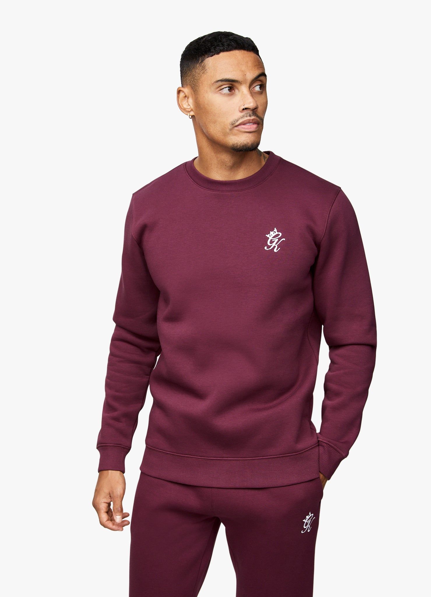 Gym King Fundamental Fleece Crew - Wine Red sold by The Gym King product image thumbnail 2