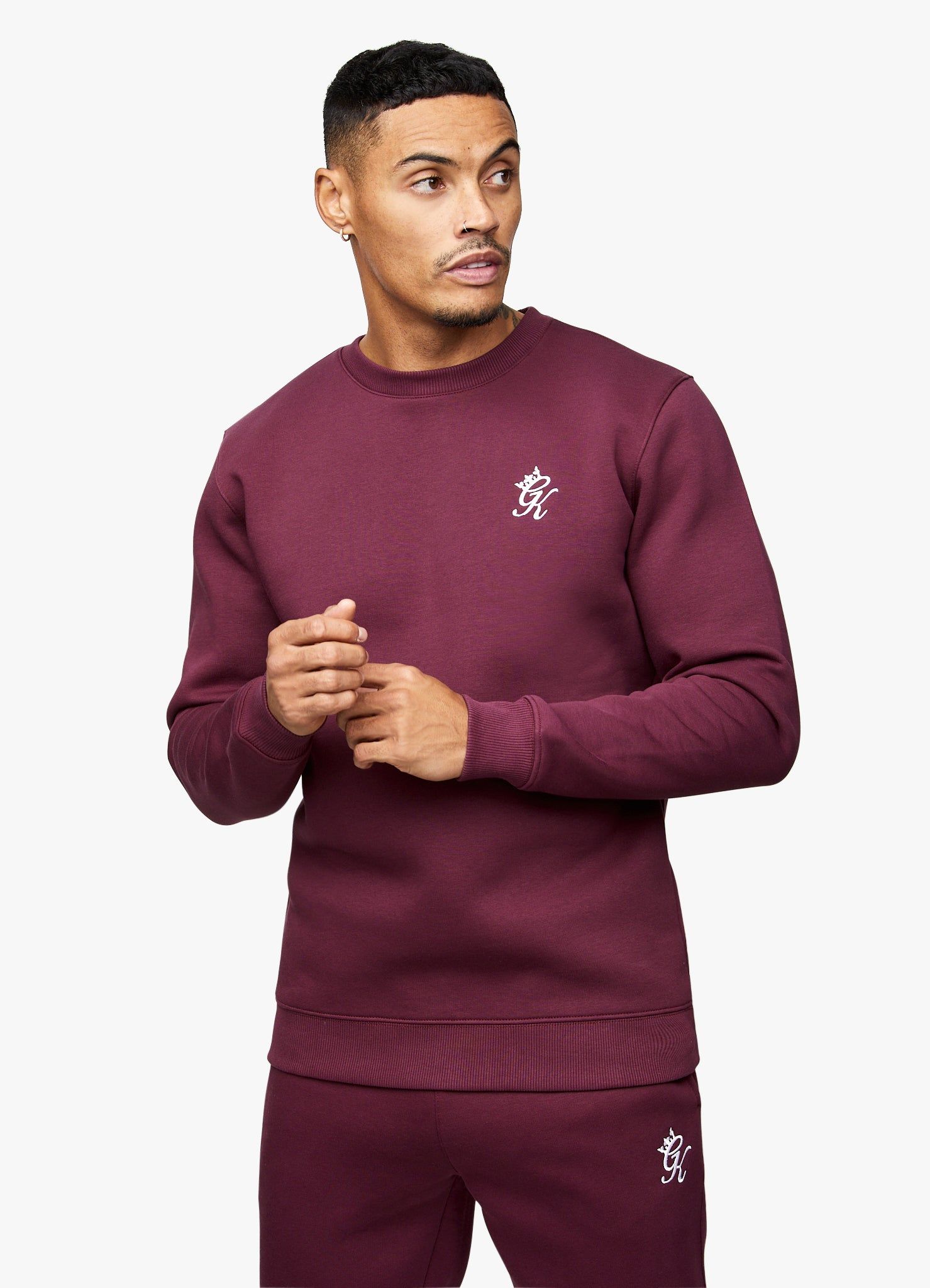 Gym King Fundamental Fleece Crew - Wine Red sold by The Gym King product image thumbnail 11