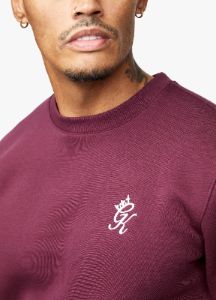 Gym King Fundamental Fleece Crew - Wine Red sold by The Gym King