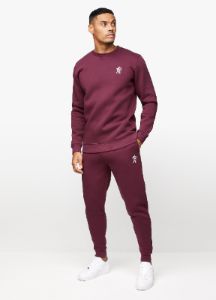 Gym King Fundamental Fleece Crew - Wine Red sold by The Gym King