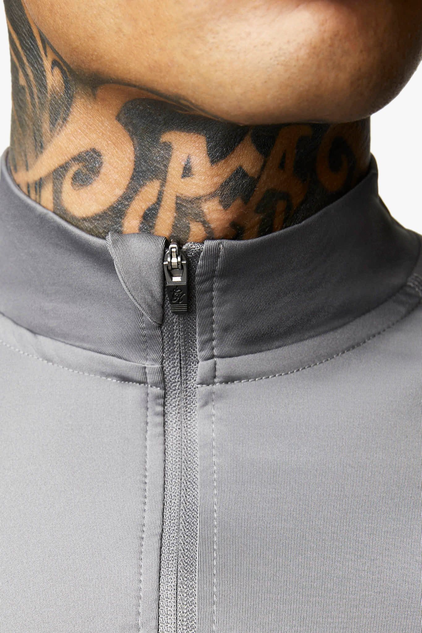 Gym King Contrast Flex 1/4 Zip - Fossil Grey sold by The Gym King product image thumbnail 8