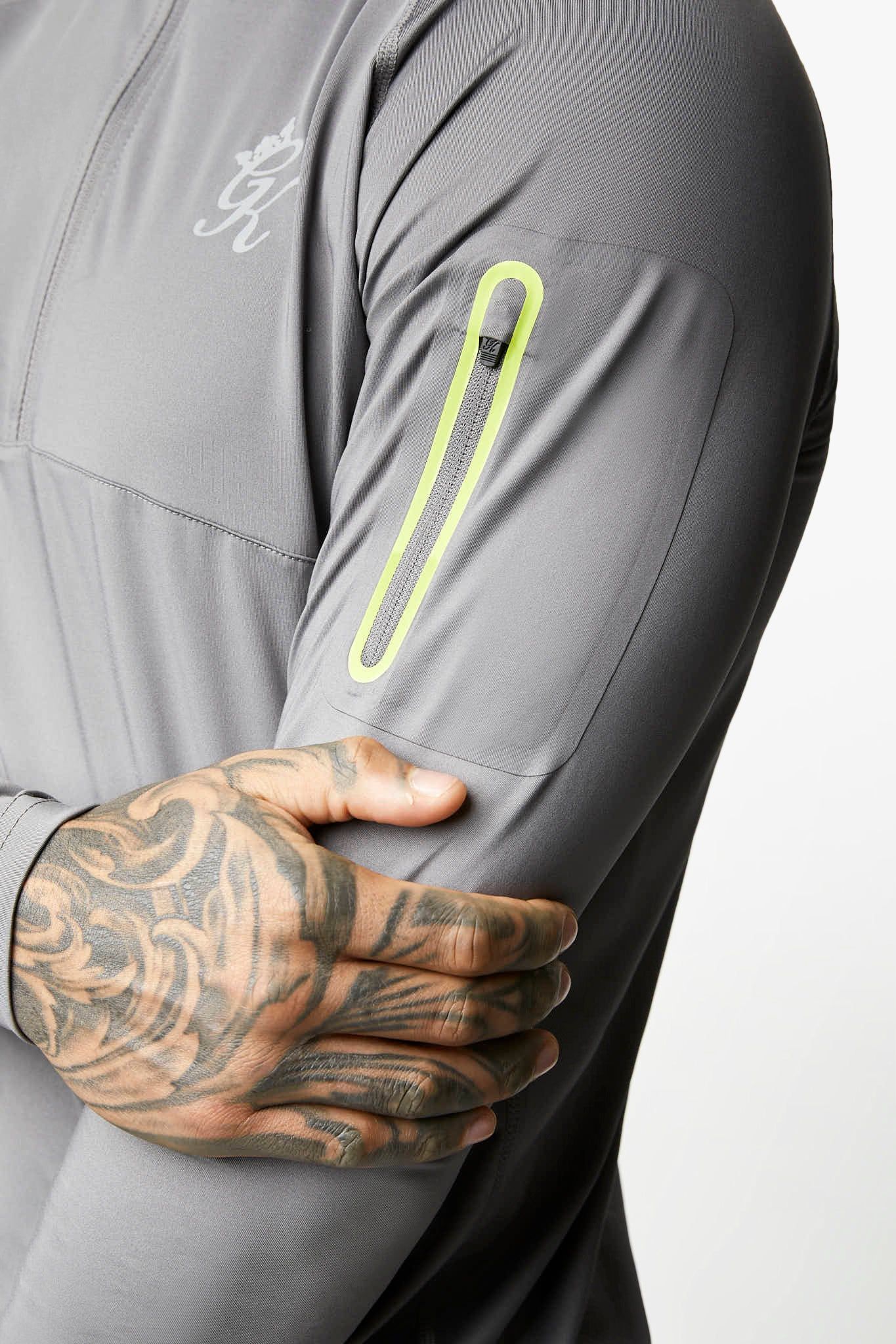 Gym King Contrast Flex 1/4 Zip - Fossil Grey sold by The Gym King product image thumbnail 7