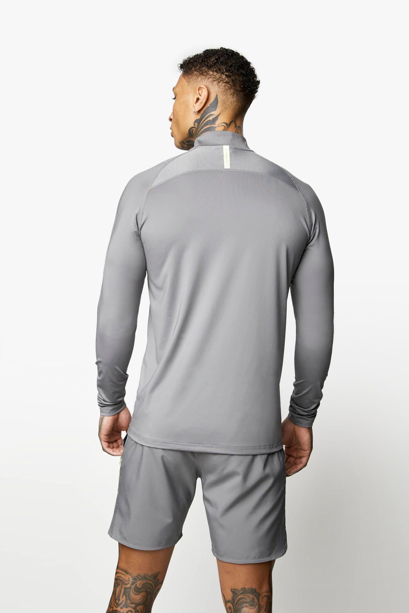 Gym King Contrast Flex 1/4 Zip - Fossil Grey sold by The Gym King product image thumbnail 5