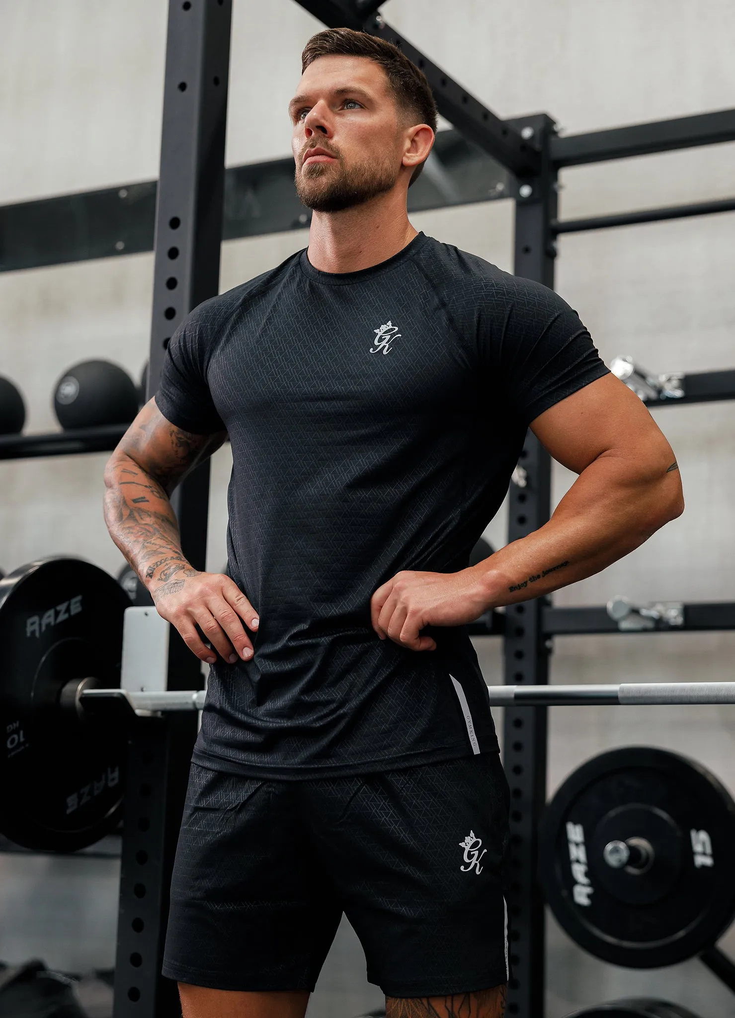 Gym King Debossed Energy Tee - Black sold by The Gym King