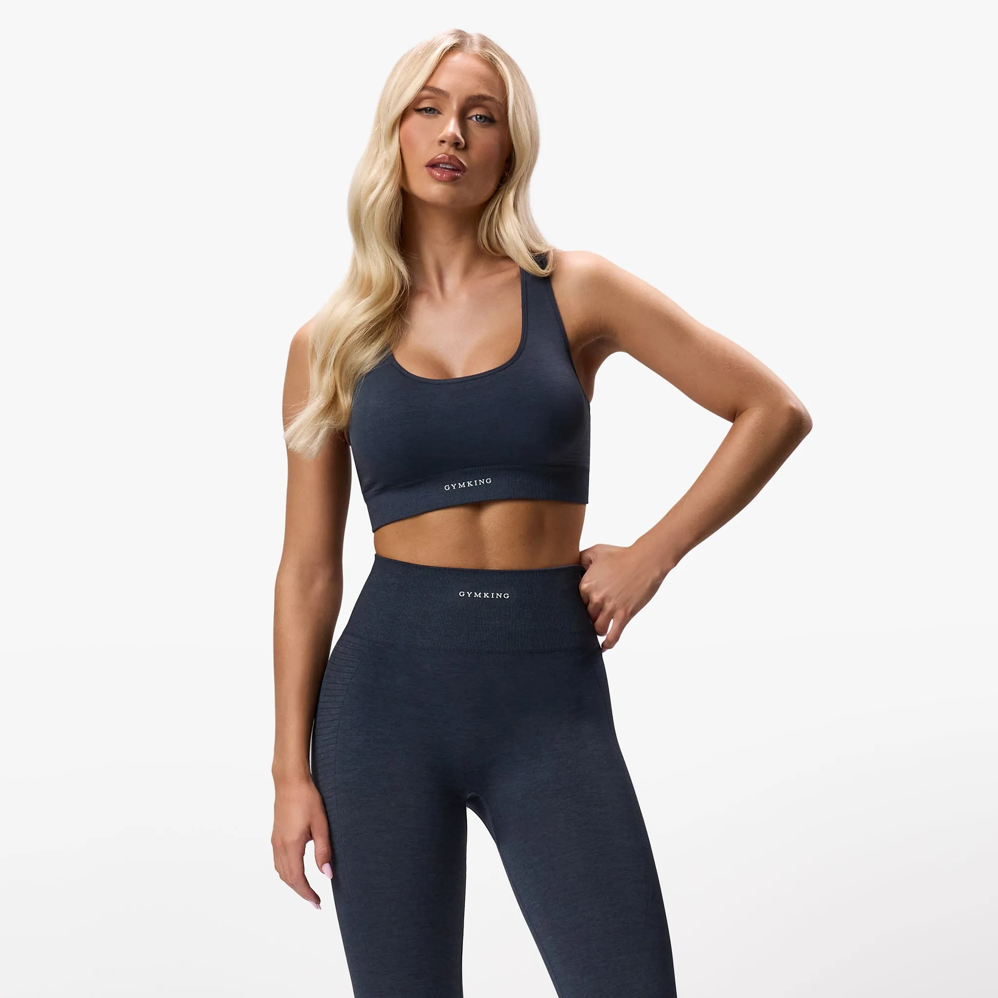 Gym King Results 2.0 Seamless Full Zip Funnel - Midnight Blue sold by The Gym King product image thumbnail 2