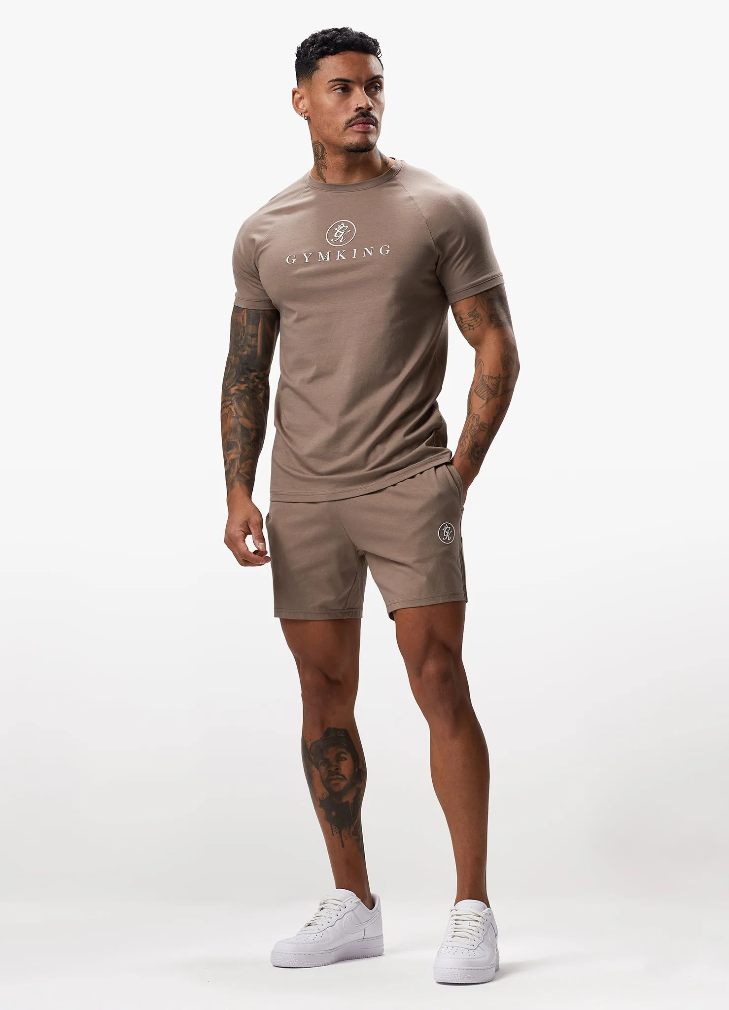 Gym King Pro Logo Jersey Tee - Dark Taupe sold by The Gym King product image thumbnail 5