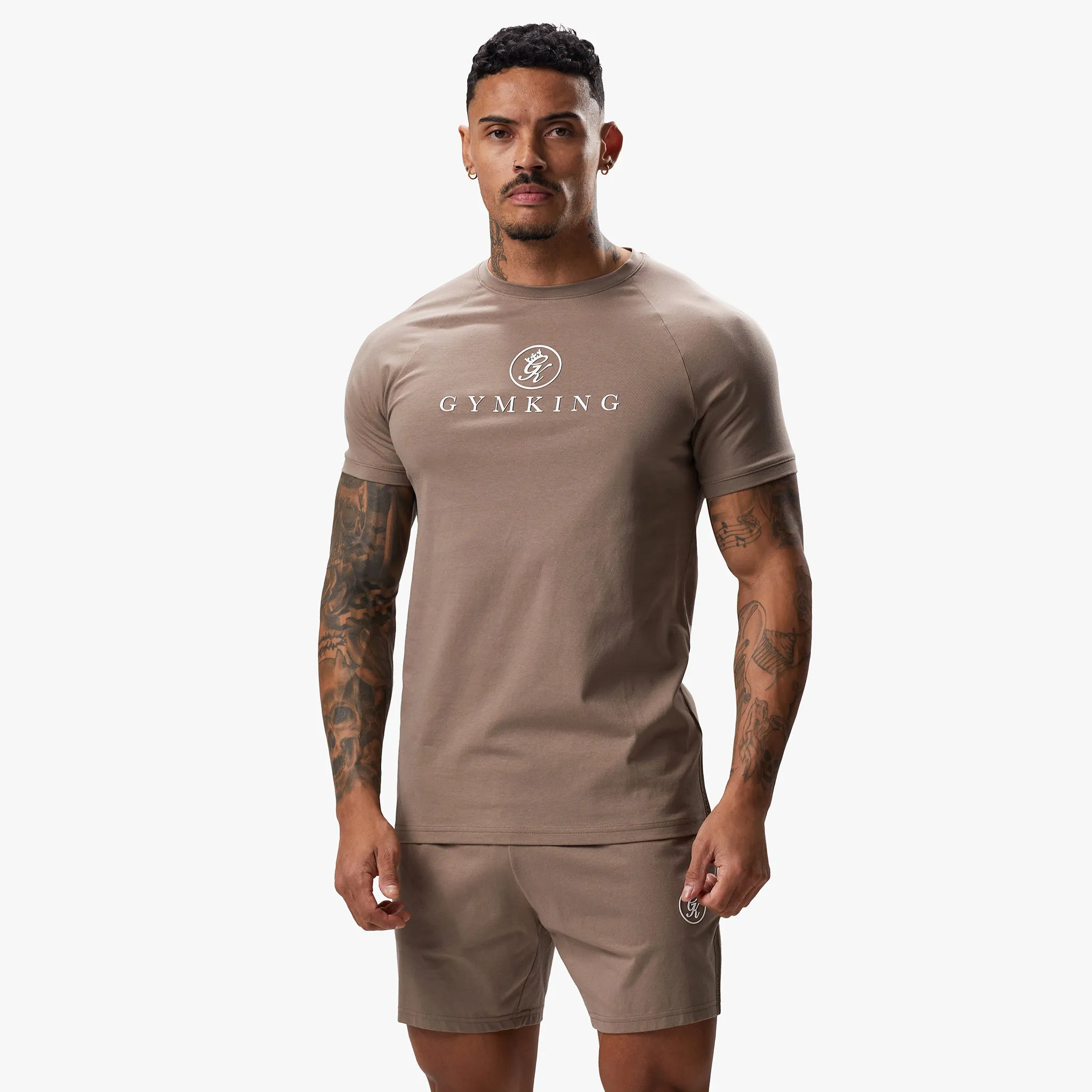 Gym King Pro Logo Jersey Tee - Dark Taupe sold by The Gym King product image thumbnail 2