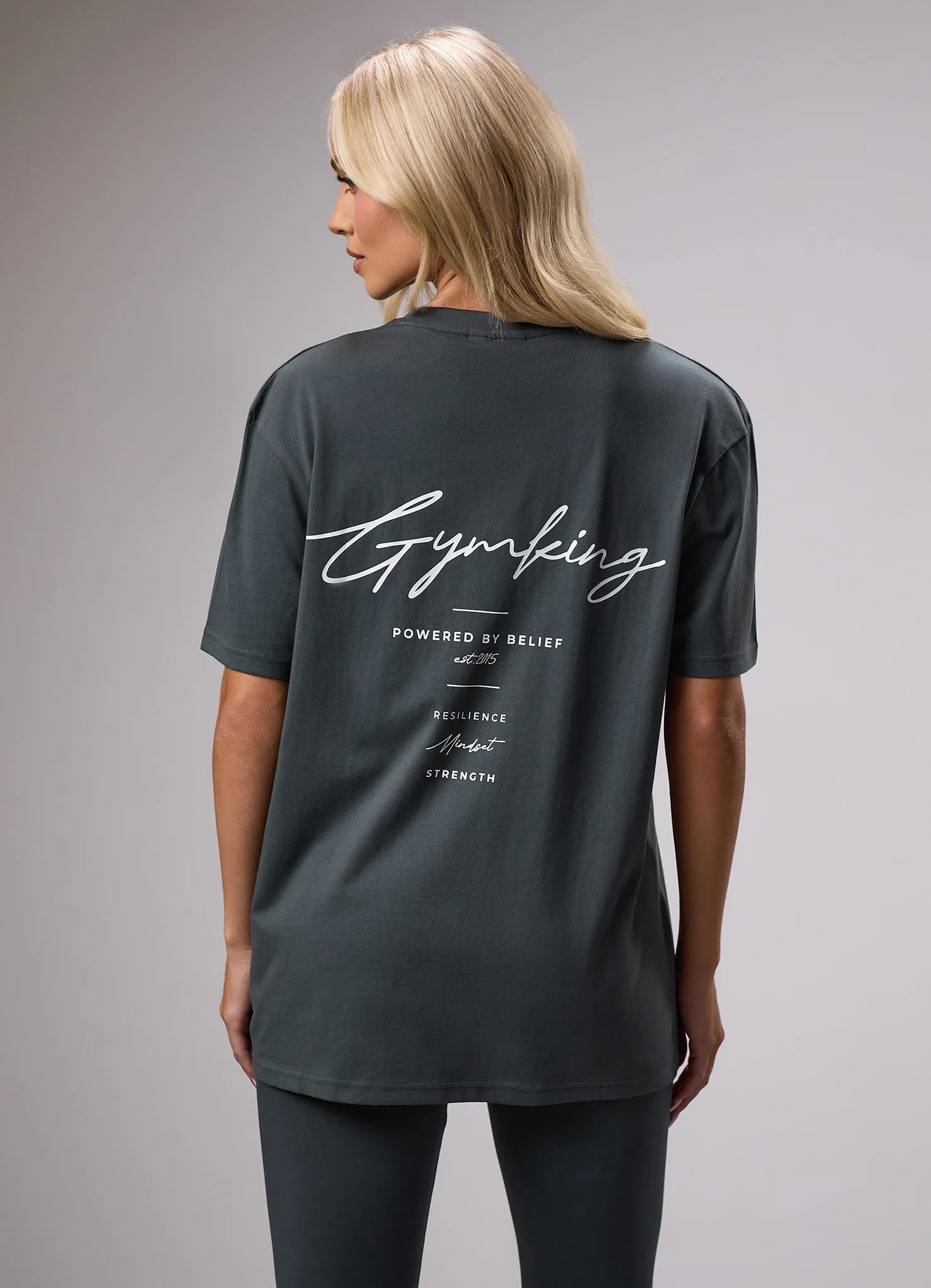 Gym King Reset Jersey Boyfriend Tee - Green Smoke sold by The Gym King