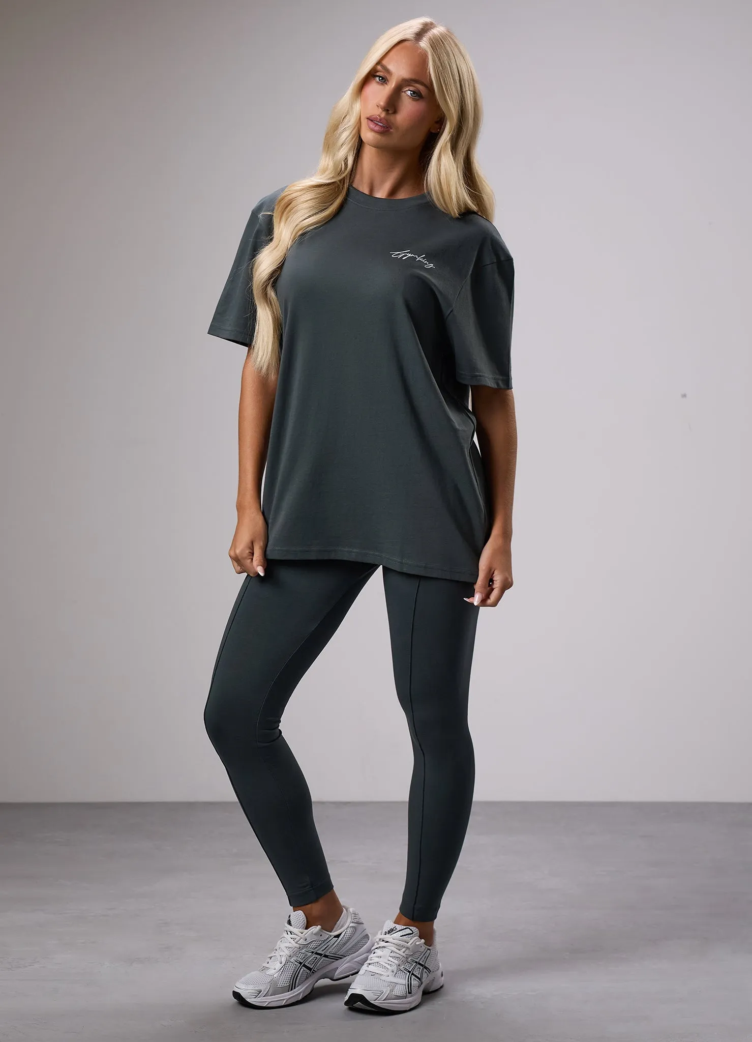 Gym King Reset Jersey Boyfriend Tee - Green Smoke sold by The Gym King product image thumbnail 5