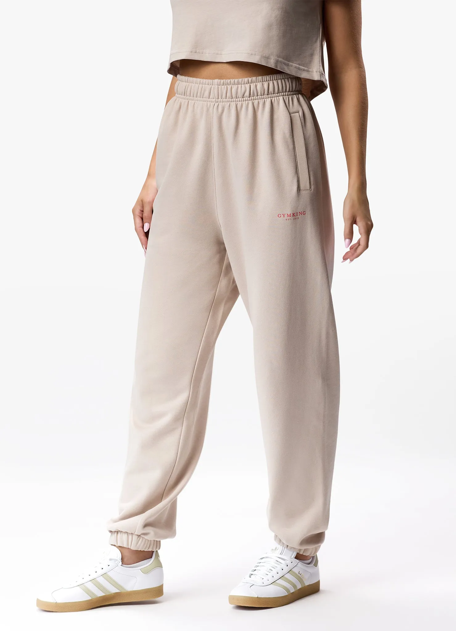 Gym King Established Relaxed Fit Jogger - Clay sold by The Gym King