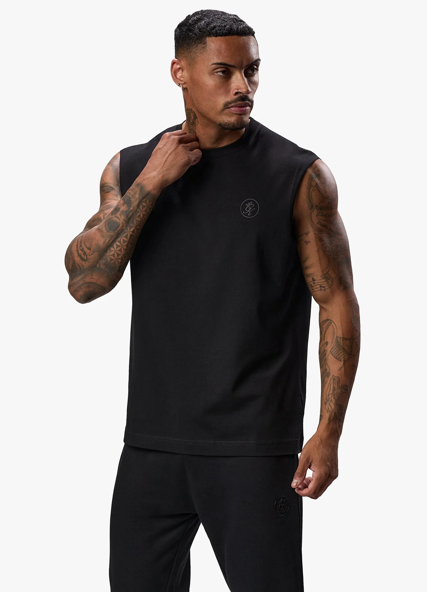 Gym King Box Logo Jersey Vest - Black sold by The Gym King product image thumbnail 3