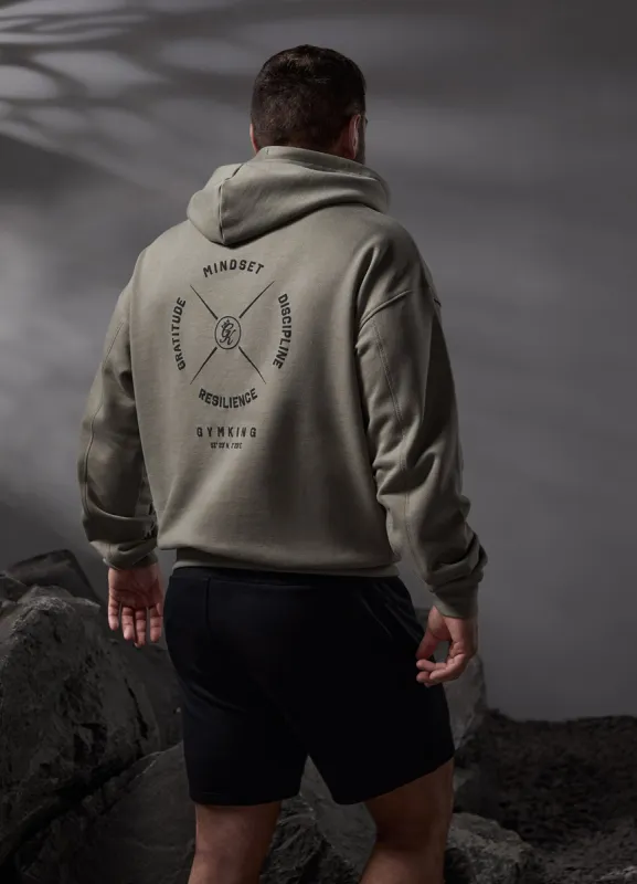 Gym King Compass Hood - Deep Khaki sold by The Gym King