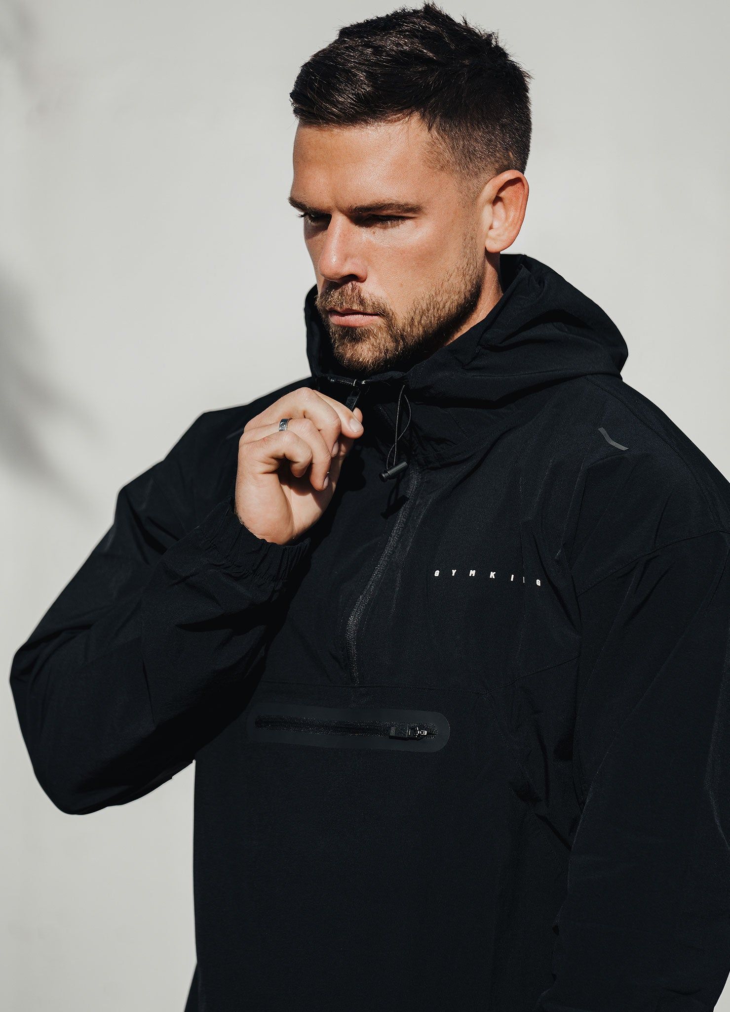Gym King Rebellion Overhead Jacket - Black sold by The Gym King