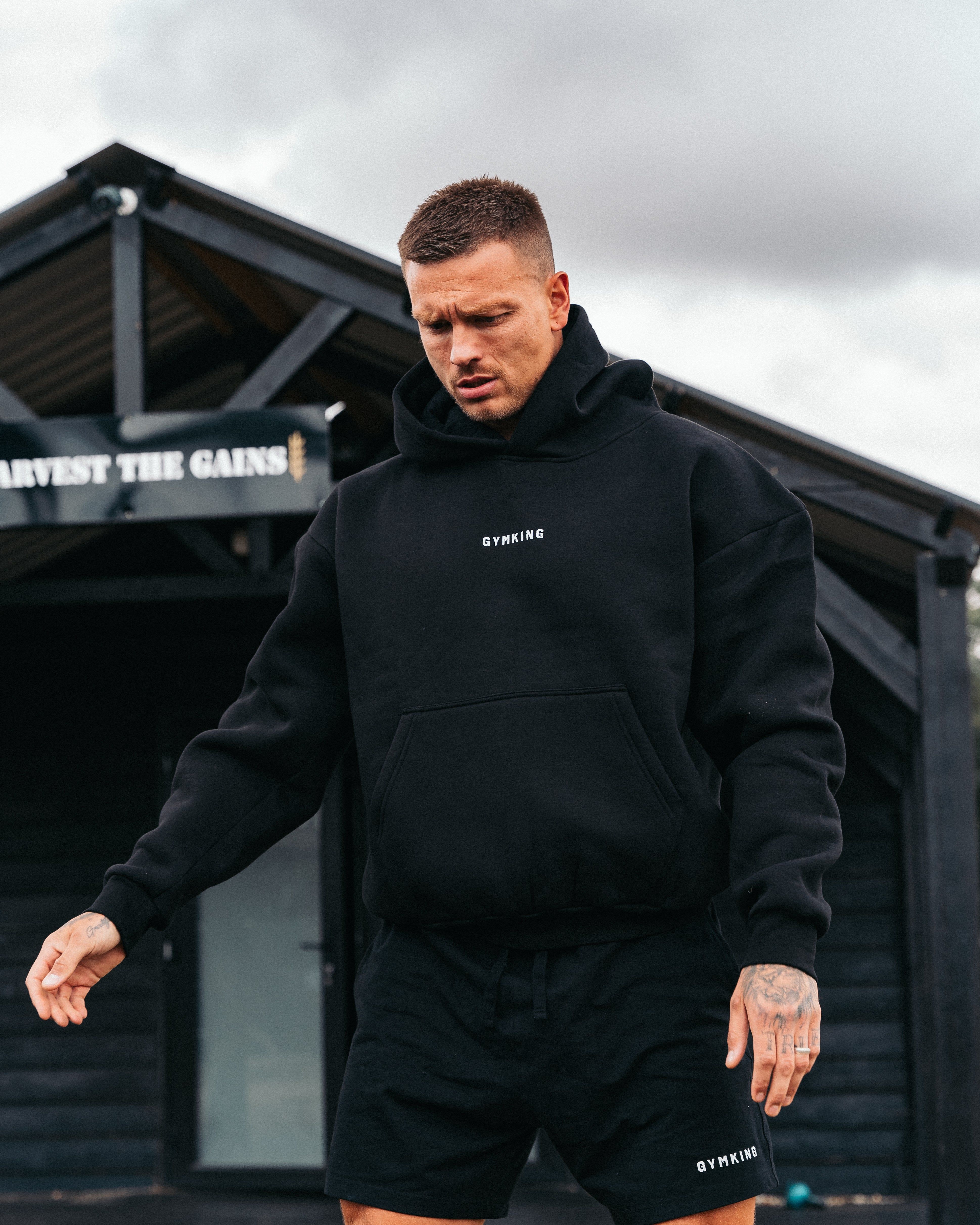 Gym King Training Division Hood - Black/White sold by The Gym King product image thumbnail 3