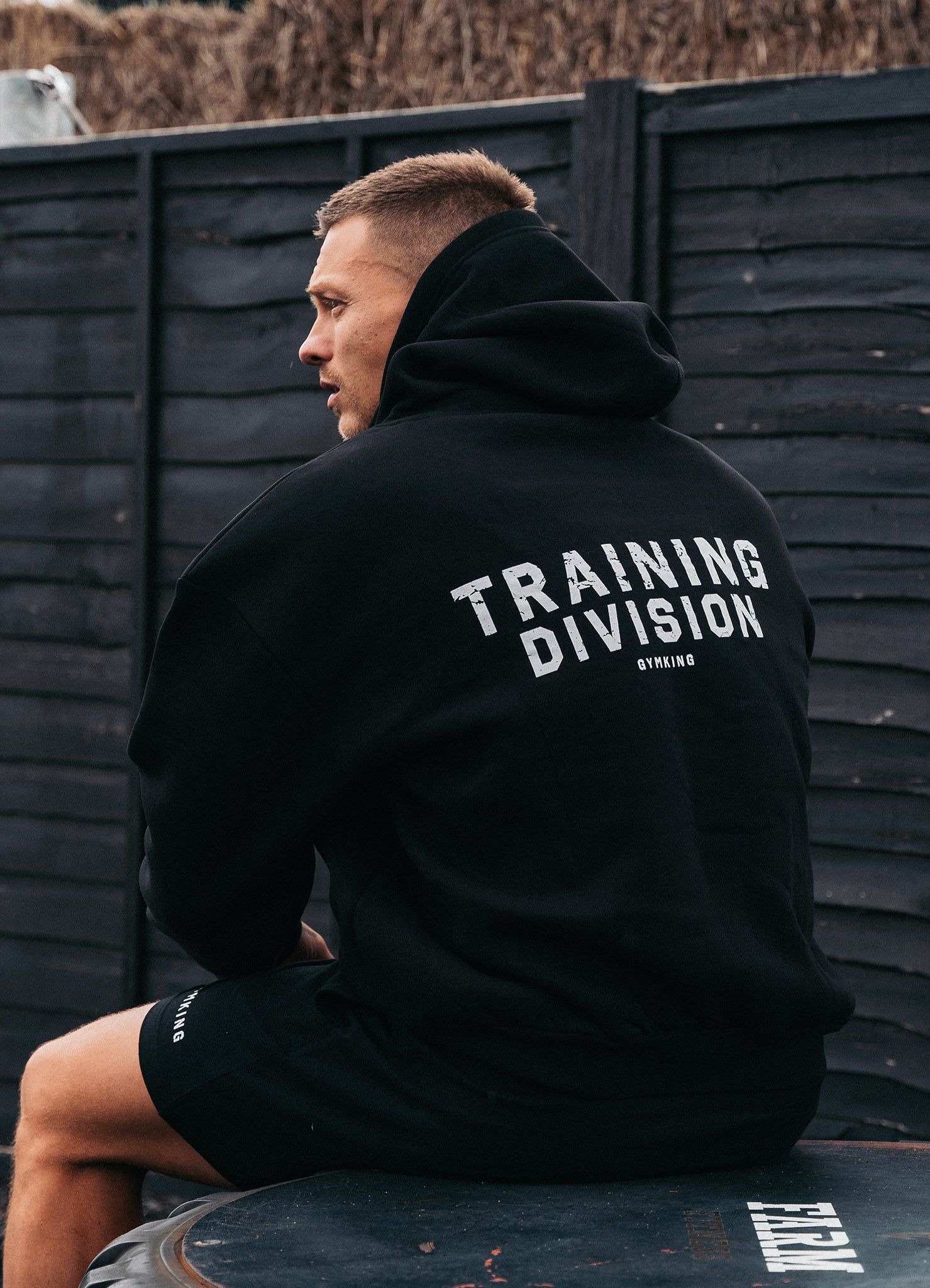 Gym King Training Division Hood - Black/White sold by The Gym King