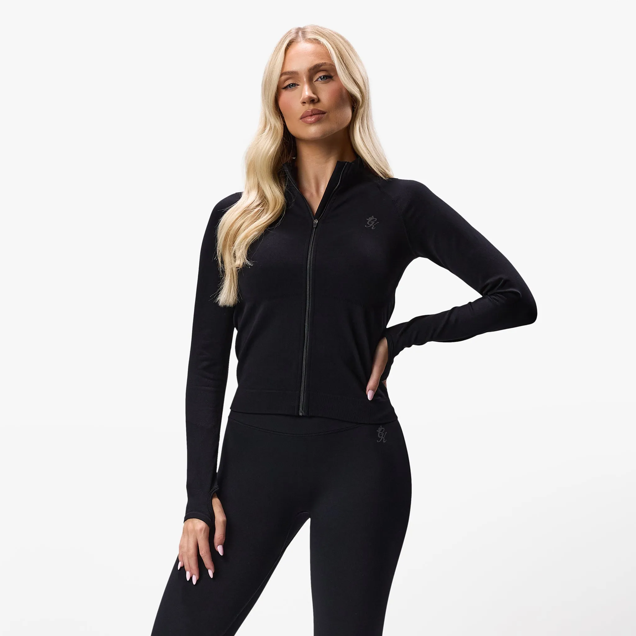 Gym King Sculpt Seamless Full Zip - Black sold by The Gym King product image thumbnail 2
