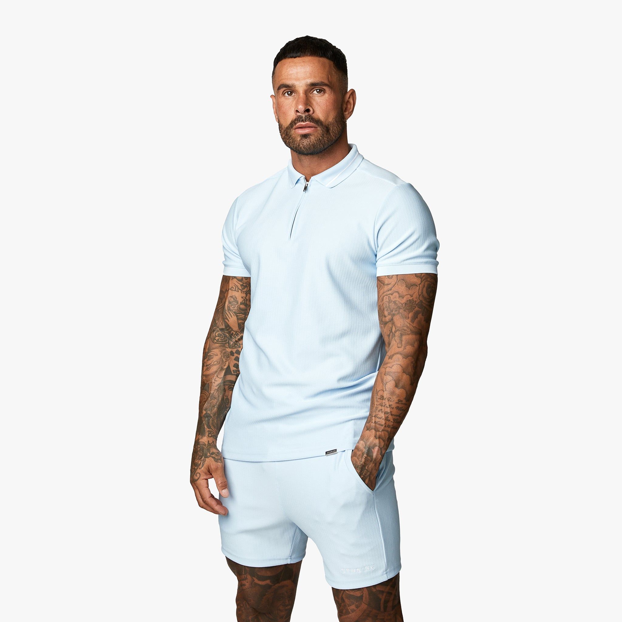 Gym King Signature Embroidered Polo - Tranquil Blue sold by The Gym King product image thumbnail 2