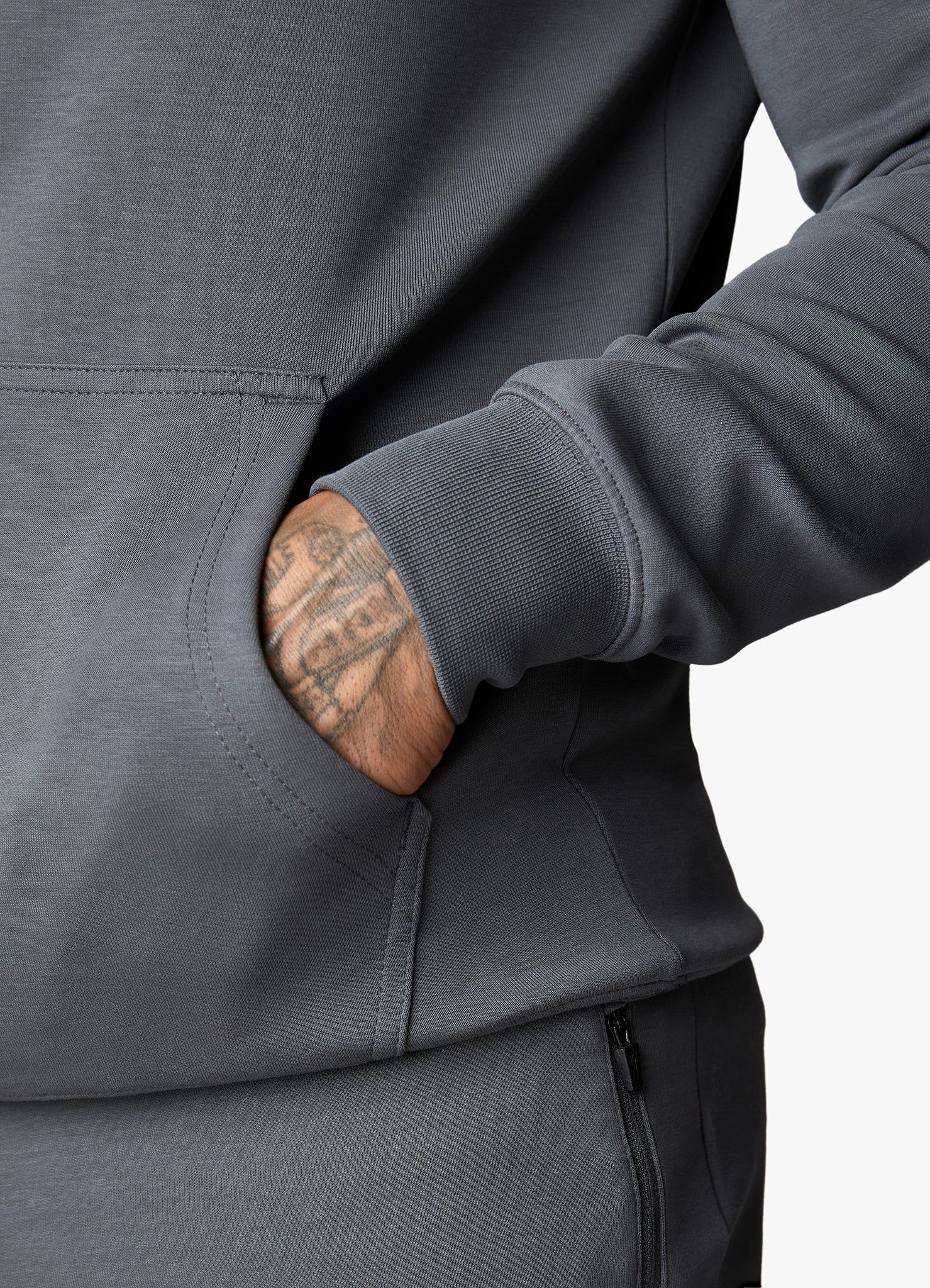 Gym King Linear Print Interlock Hood - Graphite sold by The Gym King product image thumbnail 7
