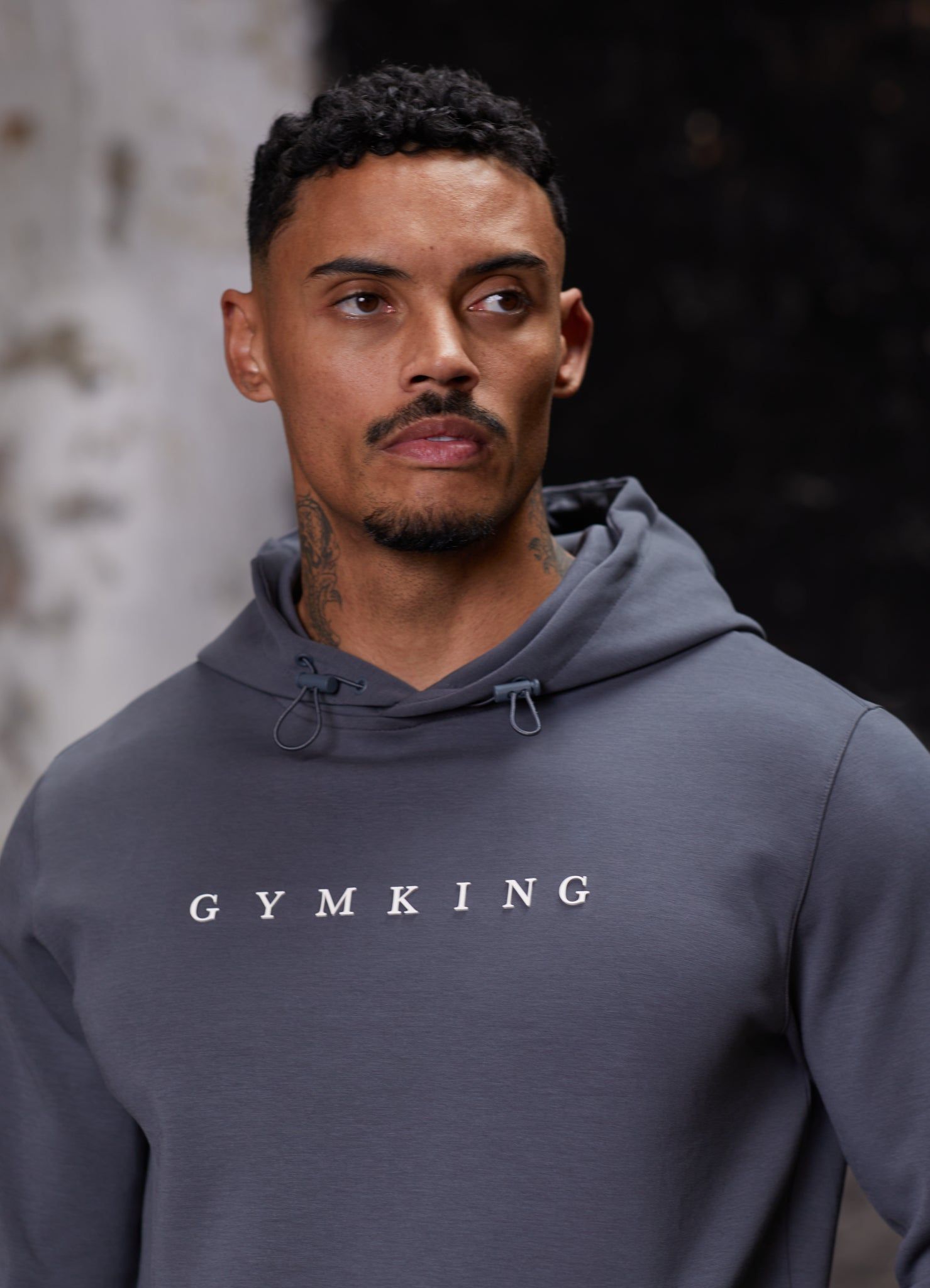 Gym King Linear Print Interlock Hood - Graphite sold by The Gym King product image thumbnail 3