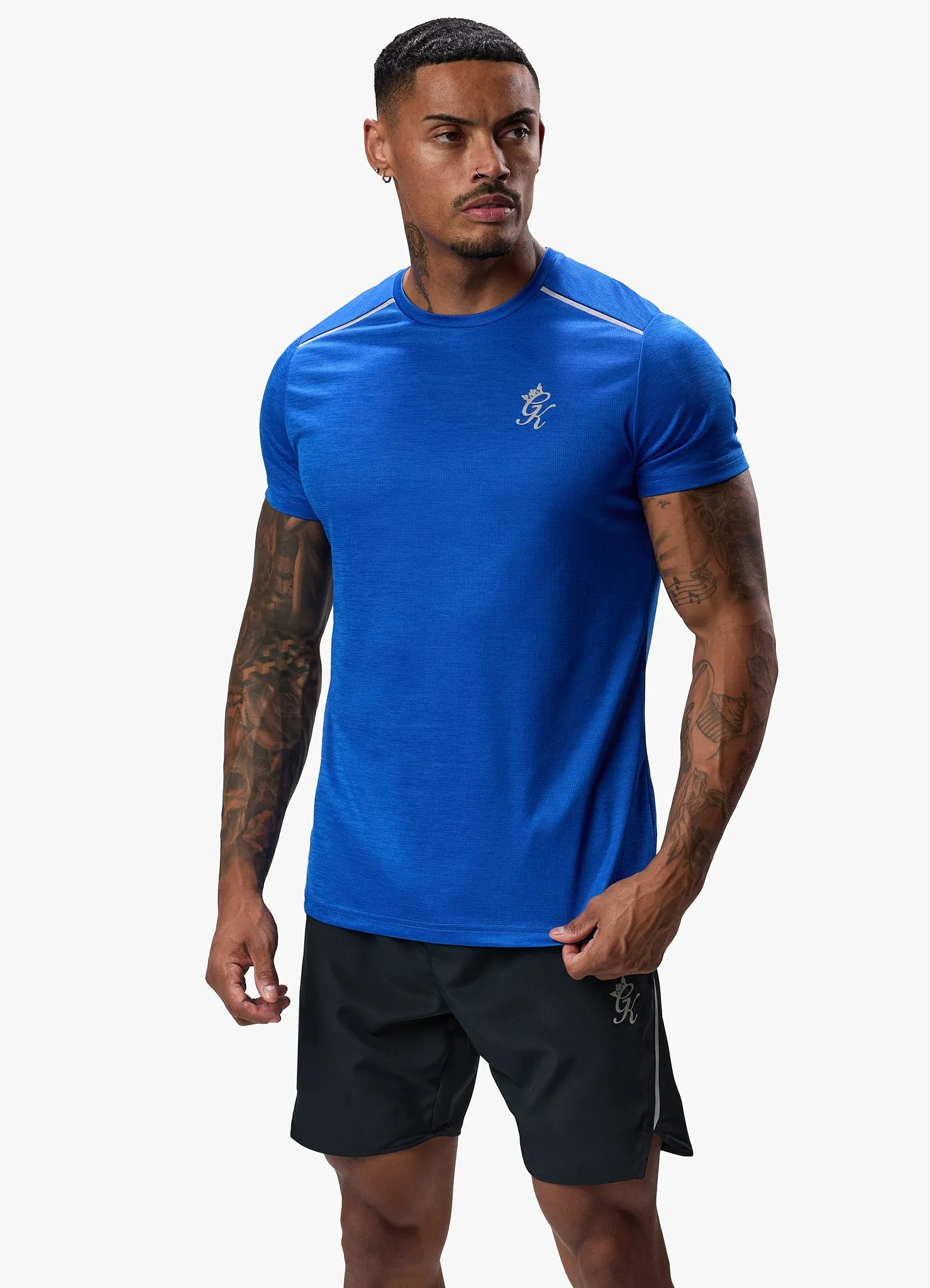 Gym King Element Tee - Sonic Blue Marl sold by The Gym King