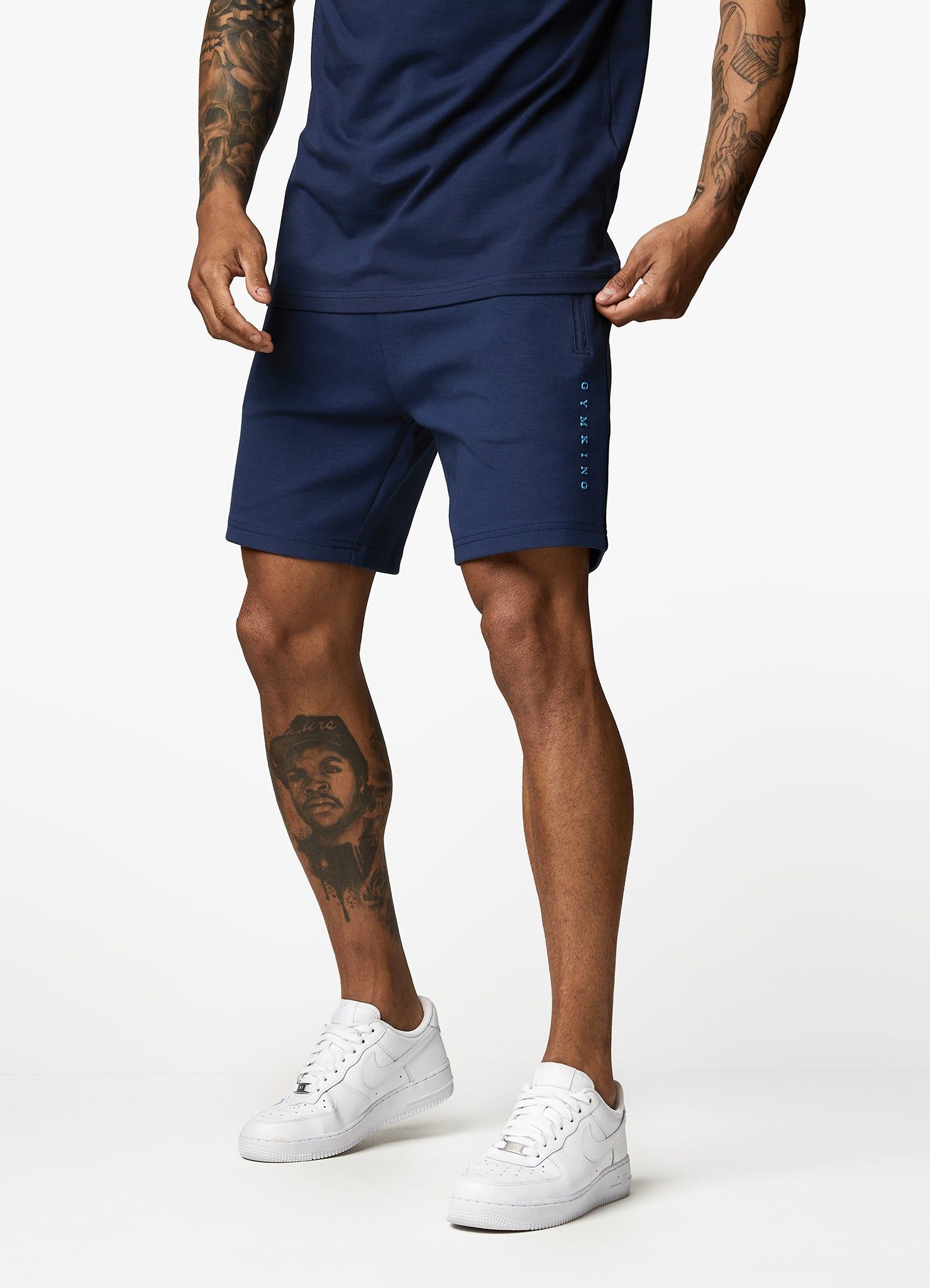 Gym King Linear Print Interlock Short - Moonlight Blue sold by The Gym King product image thumbnail 3