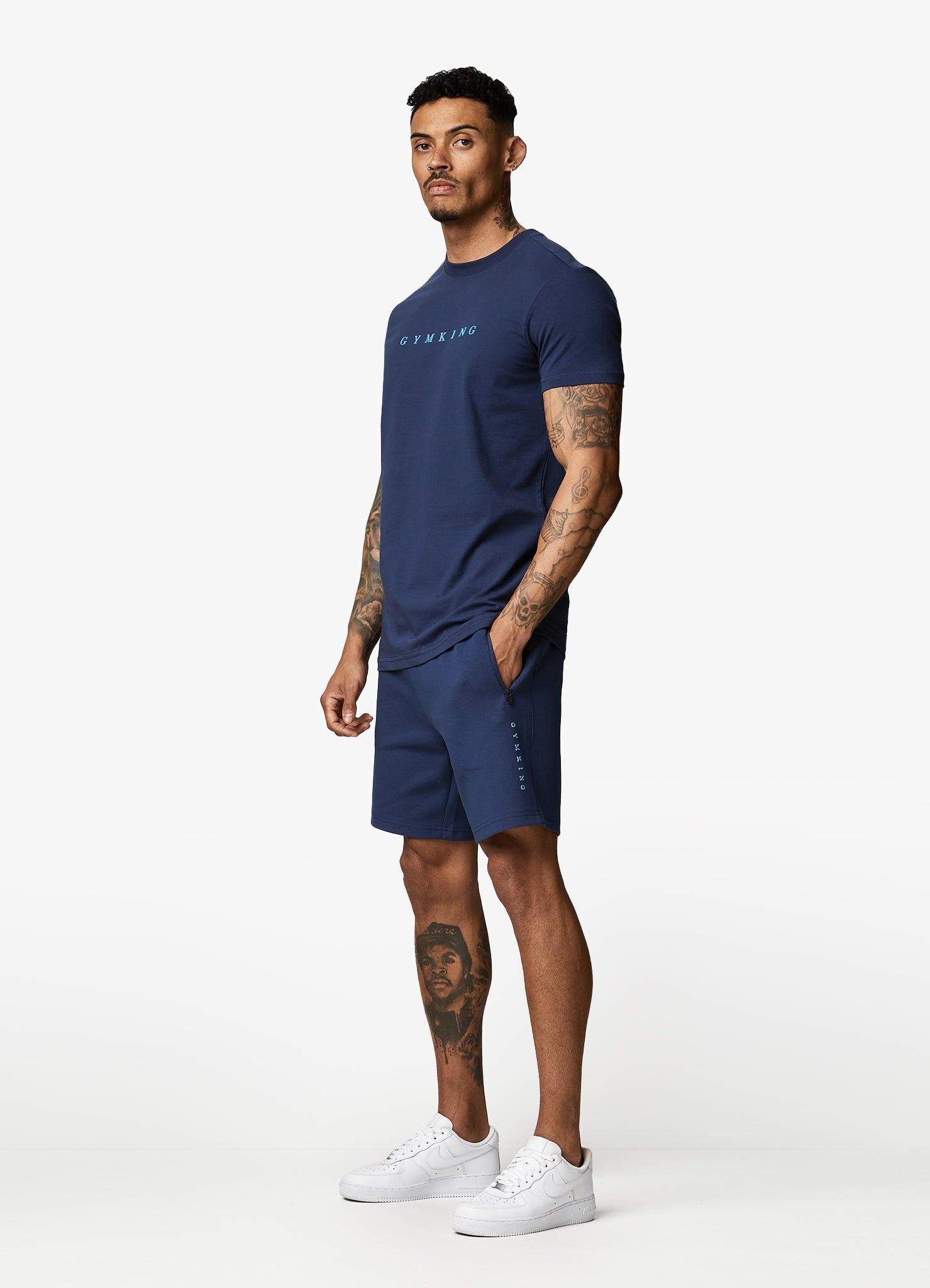 Gym King Linear Print Interlock Short - Moonlight Blue sold by The Gym King product image thumbnail 5