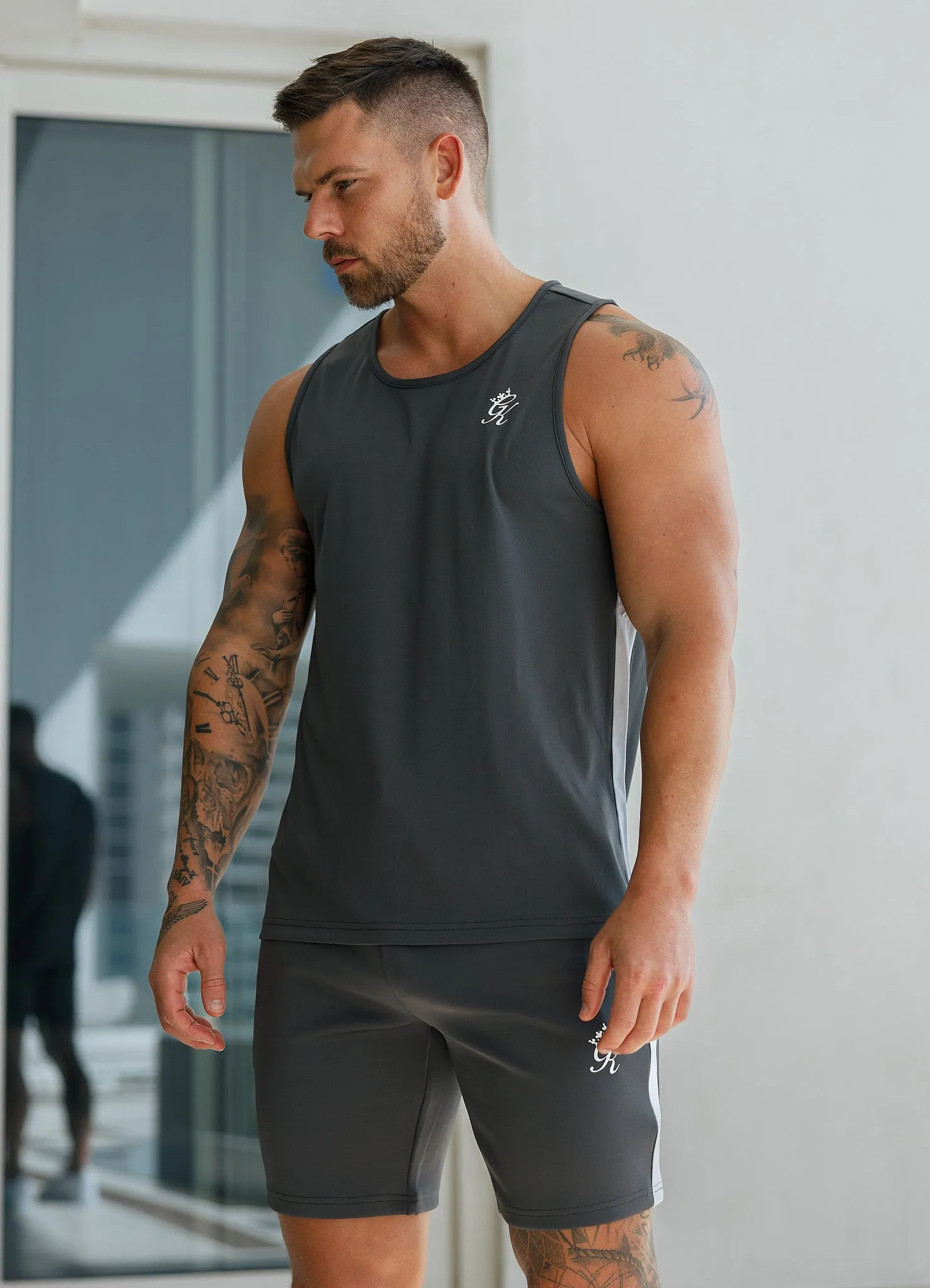 Gym King Core Plus Poly Vest - Graphite sold by The Gym King