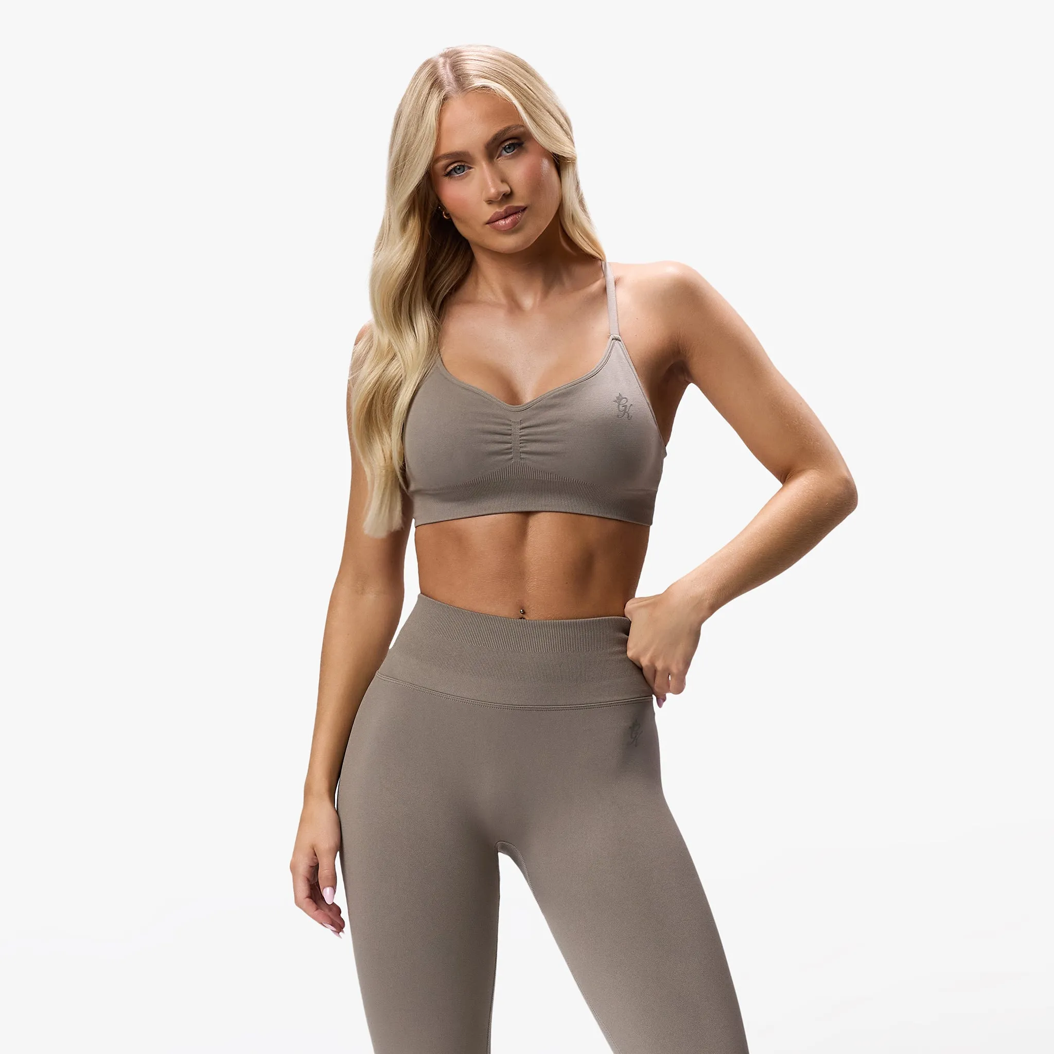 Gym King Sculpt Seamless Scrunch Bra - Truffle sold by The Gym King product image thumbnail 2