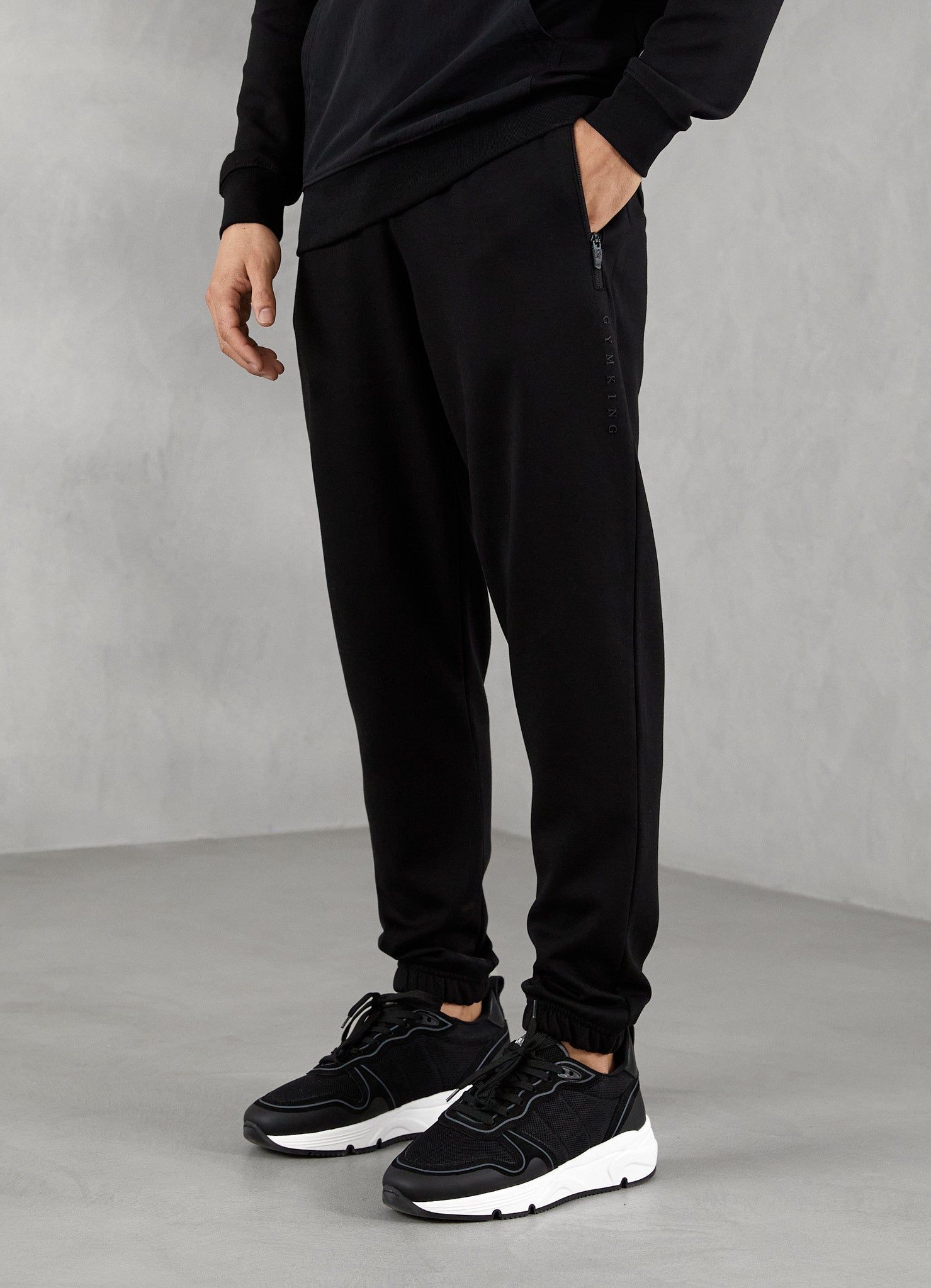 Gym King Linear Print Interlock Jogger - Black sold by The Gym King product image thumbnail 3