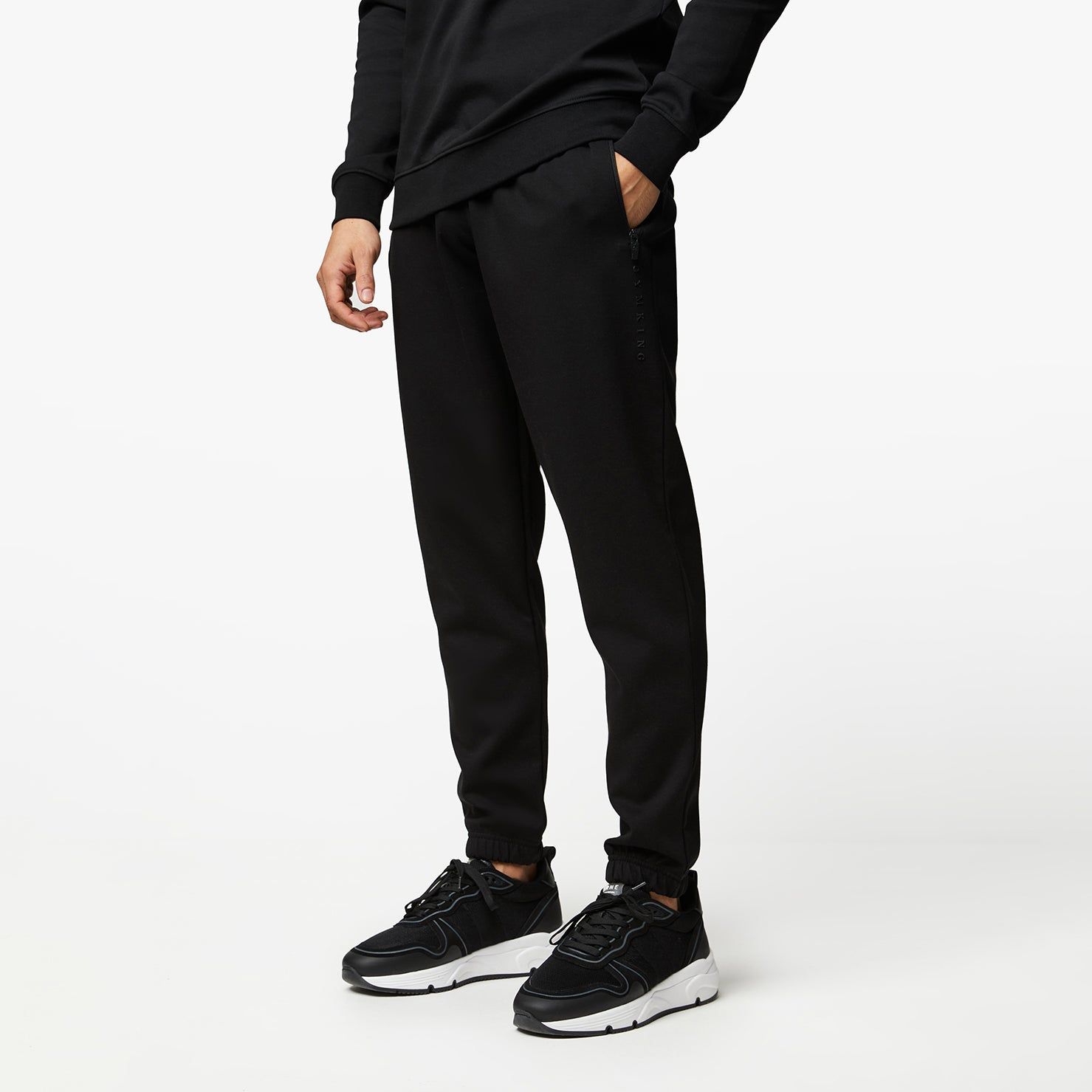 Gym King Linear Print Interlock Jogger - Black sold by The Gym King product image thumbnail 2