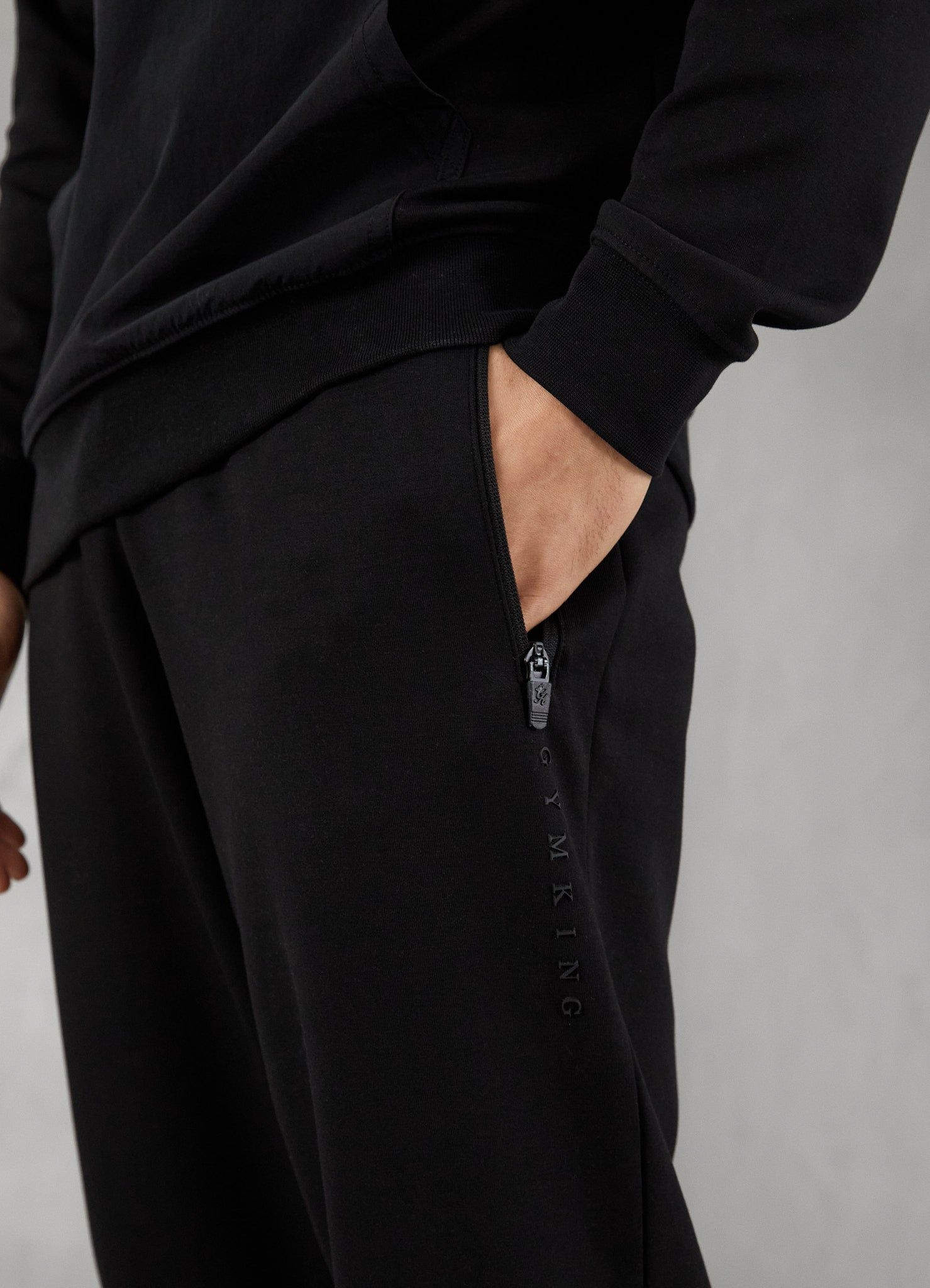 Gym King Linear Print Interlock Jogger - Black sold by The Gym King product image thumbnail 4