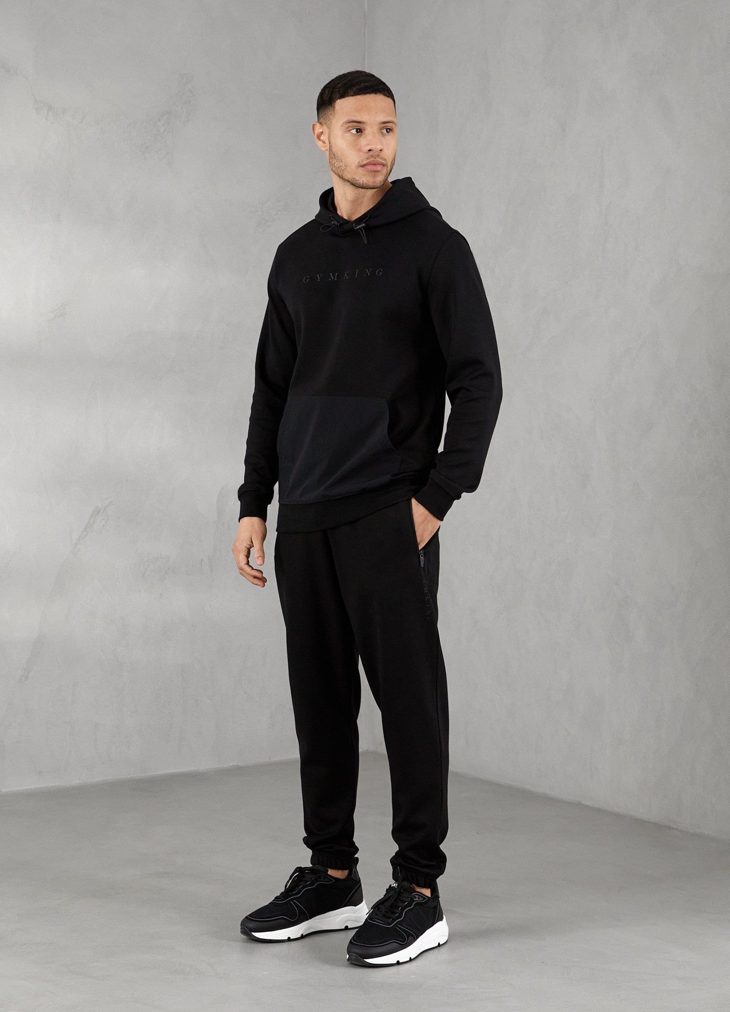 Gym King Linear Print Interlock Jogger - Black sold by The Gym King product image thumbnail 6