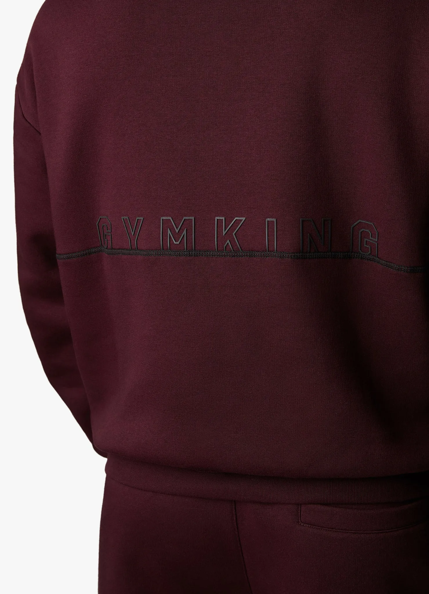 Gym King Outline Print Hood Tracksuit - Burgundy sold by The Gym King product image thumbnail 5
