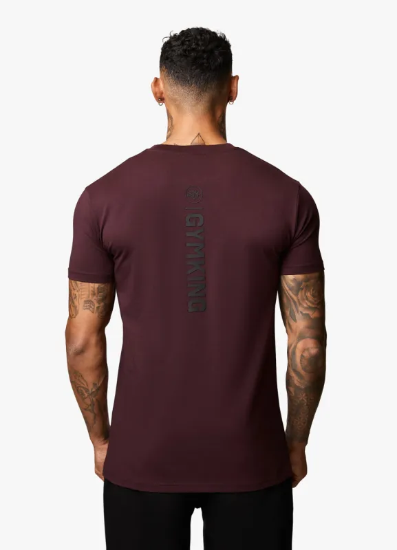 Gym King Aventus Tee - Burgundy made by The Gym King