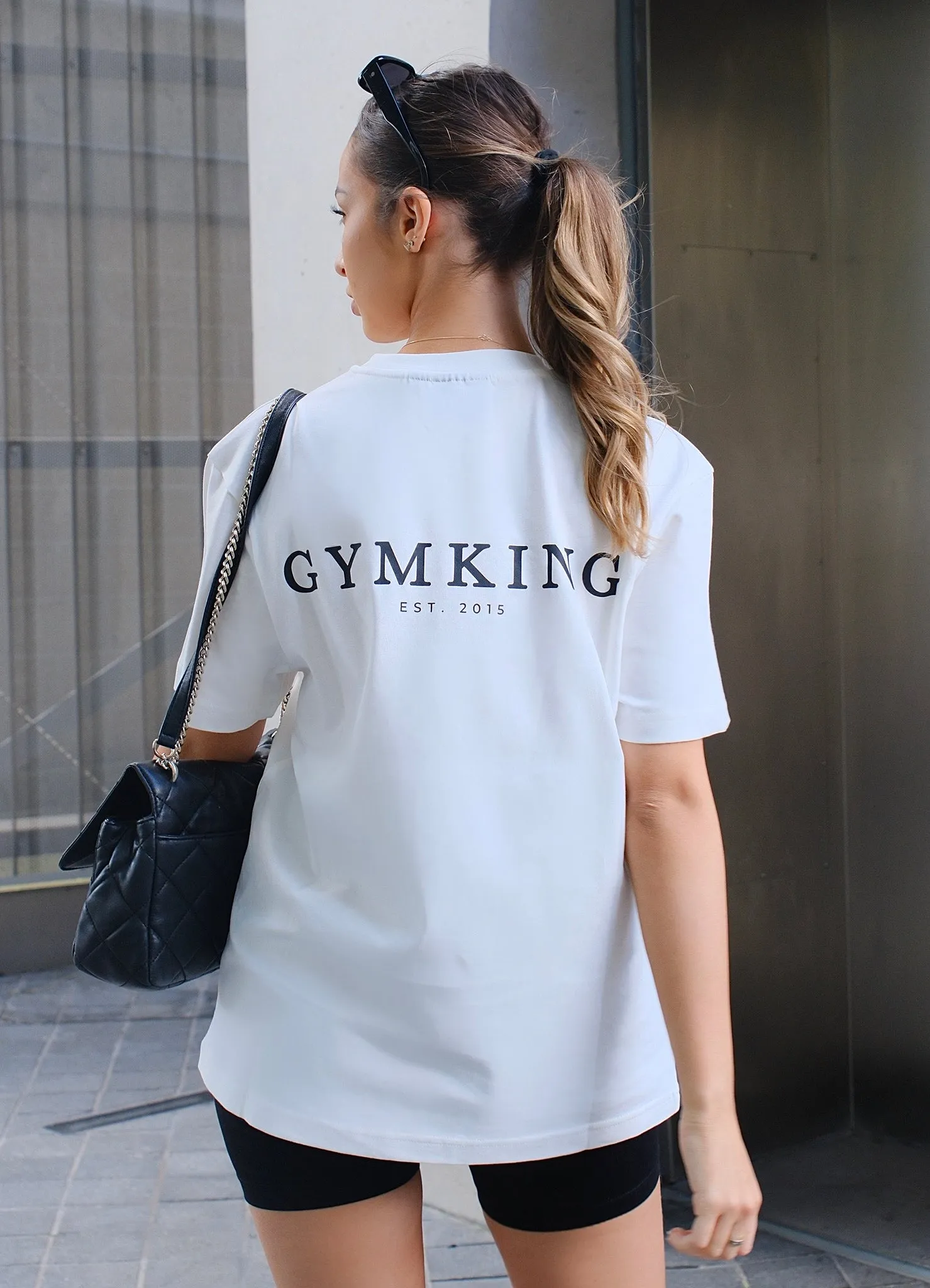 Gym King Established Boyfriend Tee - Cream sold by The Gym King