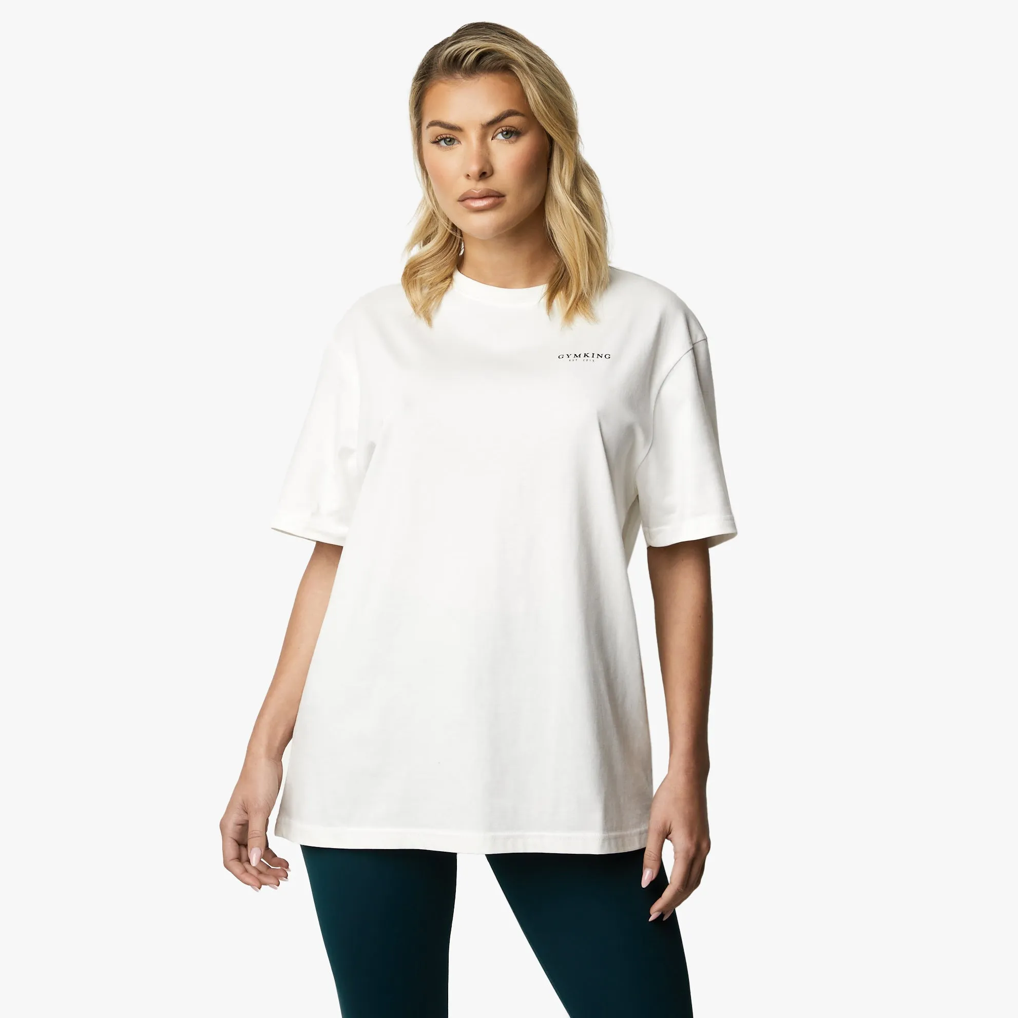 Gym King Established Boyfriend Tee - Cream sold by The Gym King product image thumbnail 2