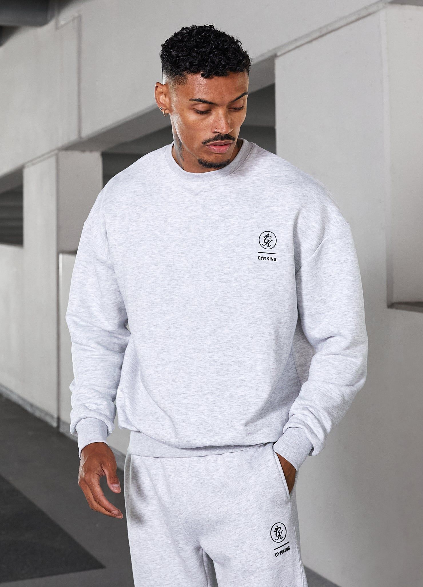 Gym King Aventus Tracksuit - Snow Marl sold by The Gym King product image thumbnail 4