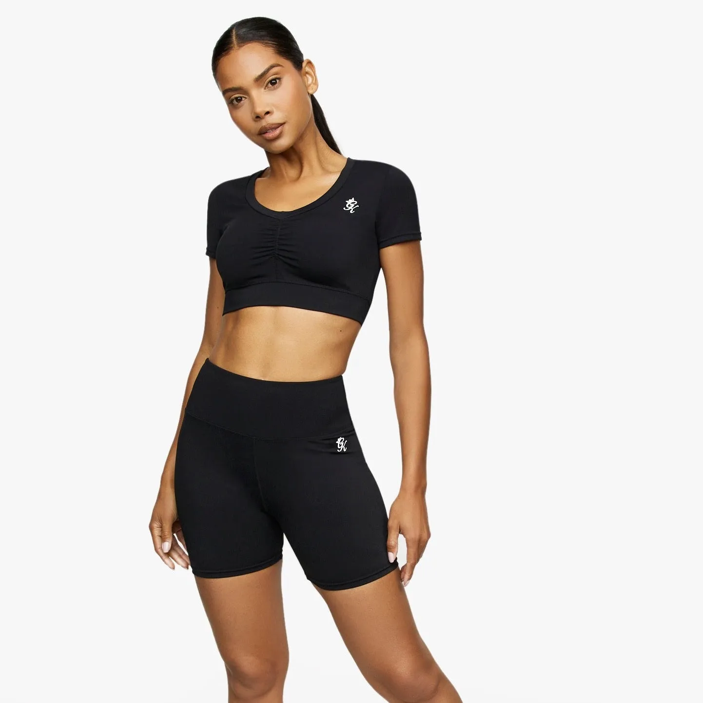 Gym King Scrunch Cap Sleeve Tee - Black sold by The Gym King product image thumbnail 2