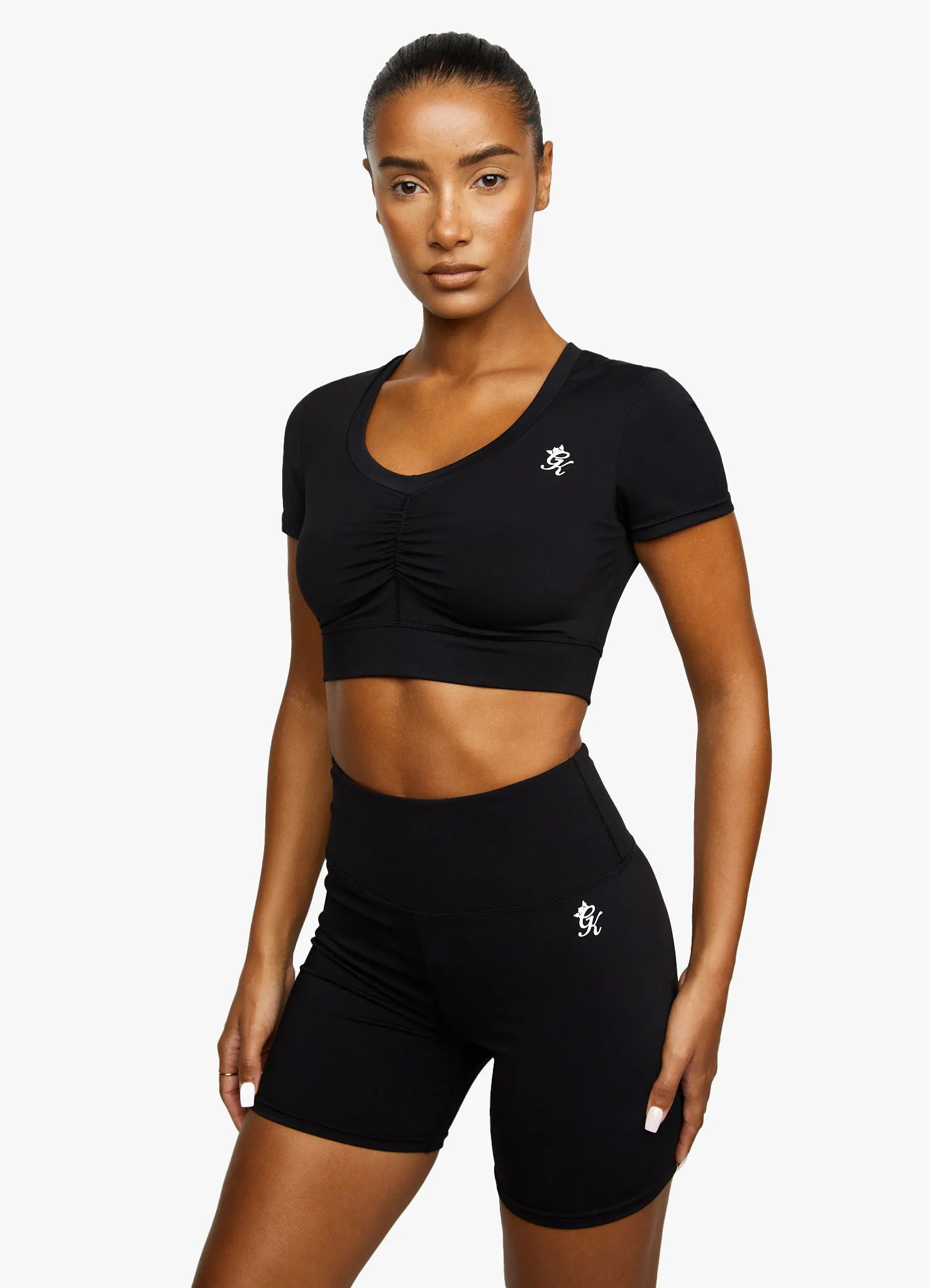 Gym King Scrunch Cap Sleeve Tee - Black sold by The Gym King product image thumbnail 5