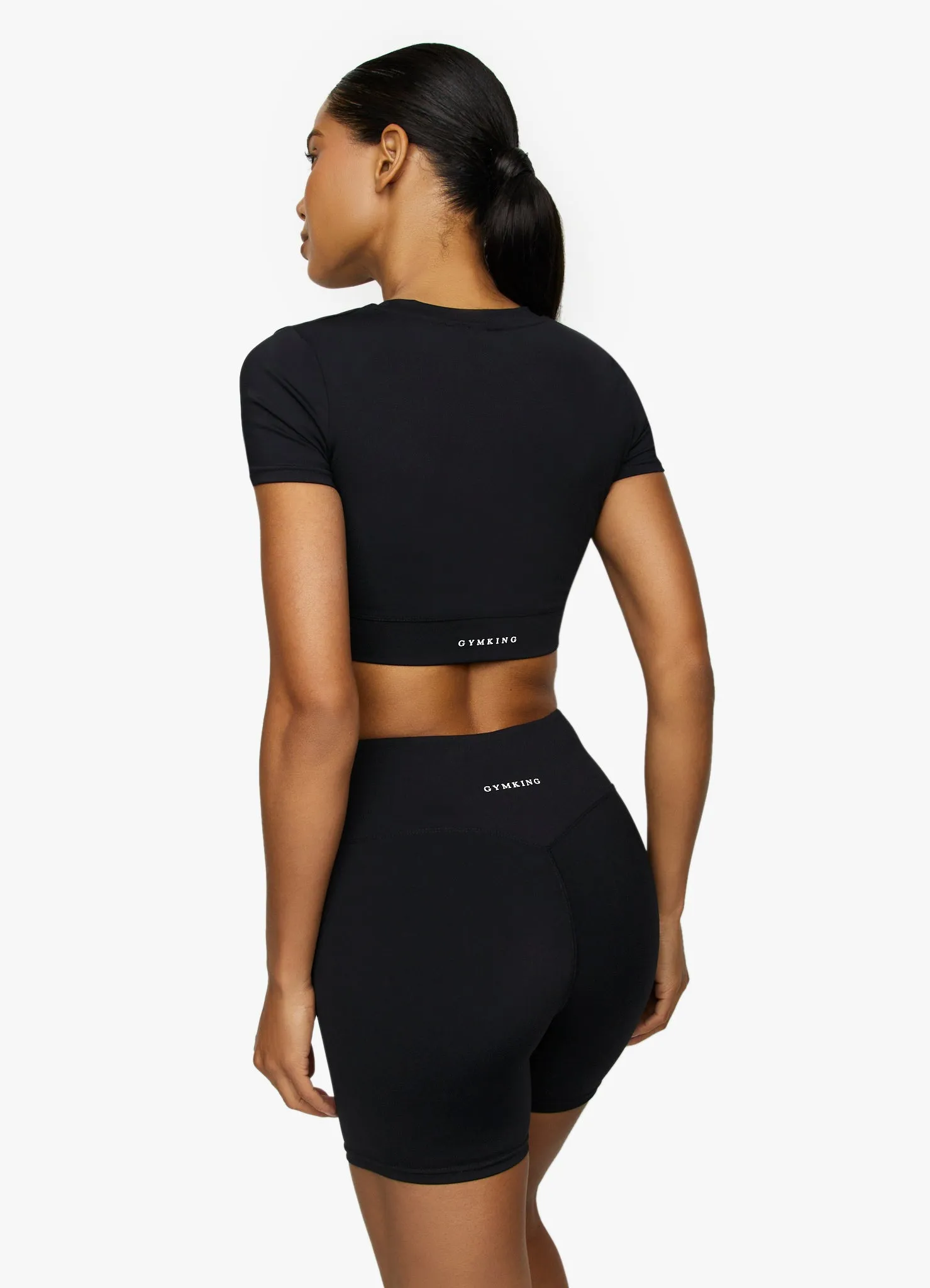 Gym King Scrunch Cap Sleeve Tee - Black sold by The Gym King product image thumbnail 3