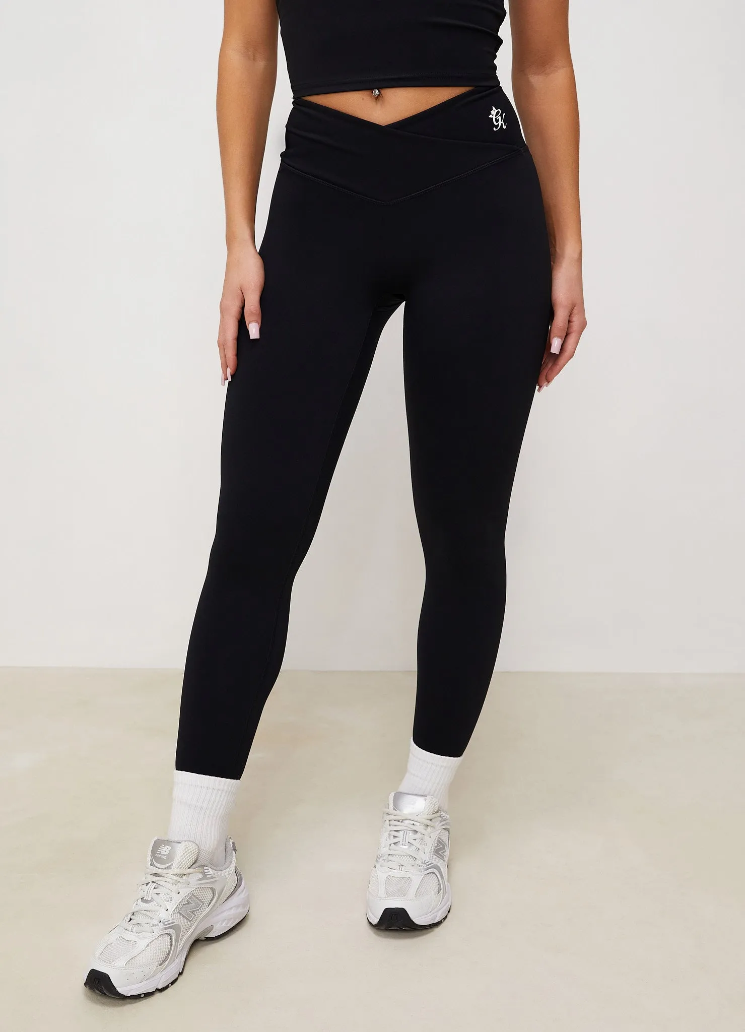 Gym King 365 Wrap Over Legging - Black sold by The Gym King