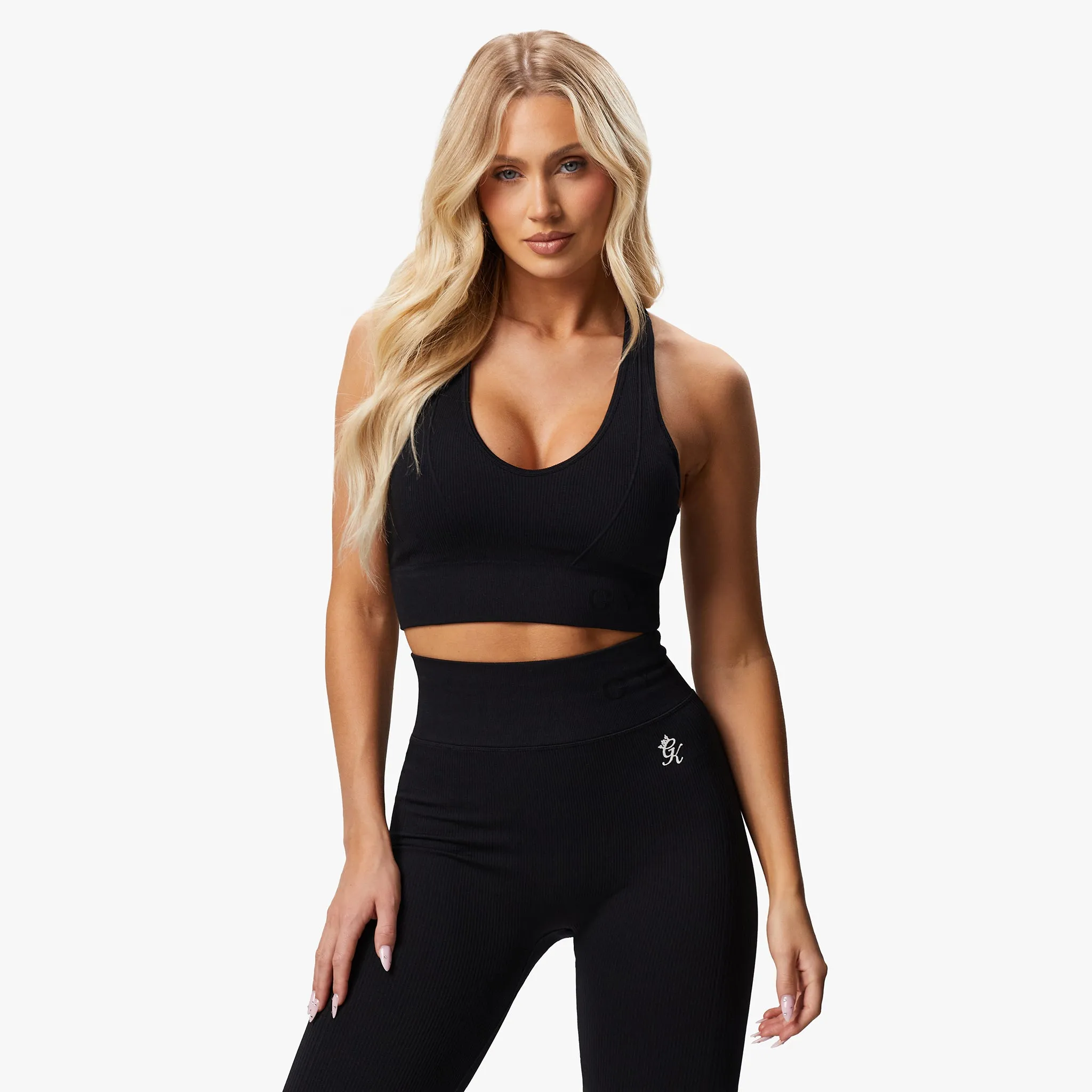 Gym King Formation Racer Rib Bra - Black sold by The Gym King product image thumbnail 2