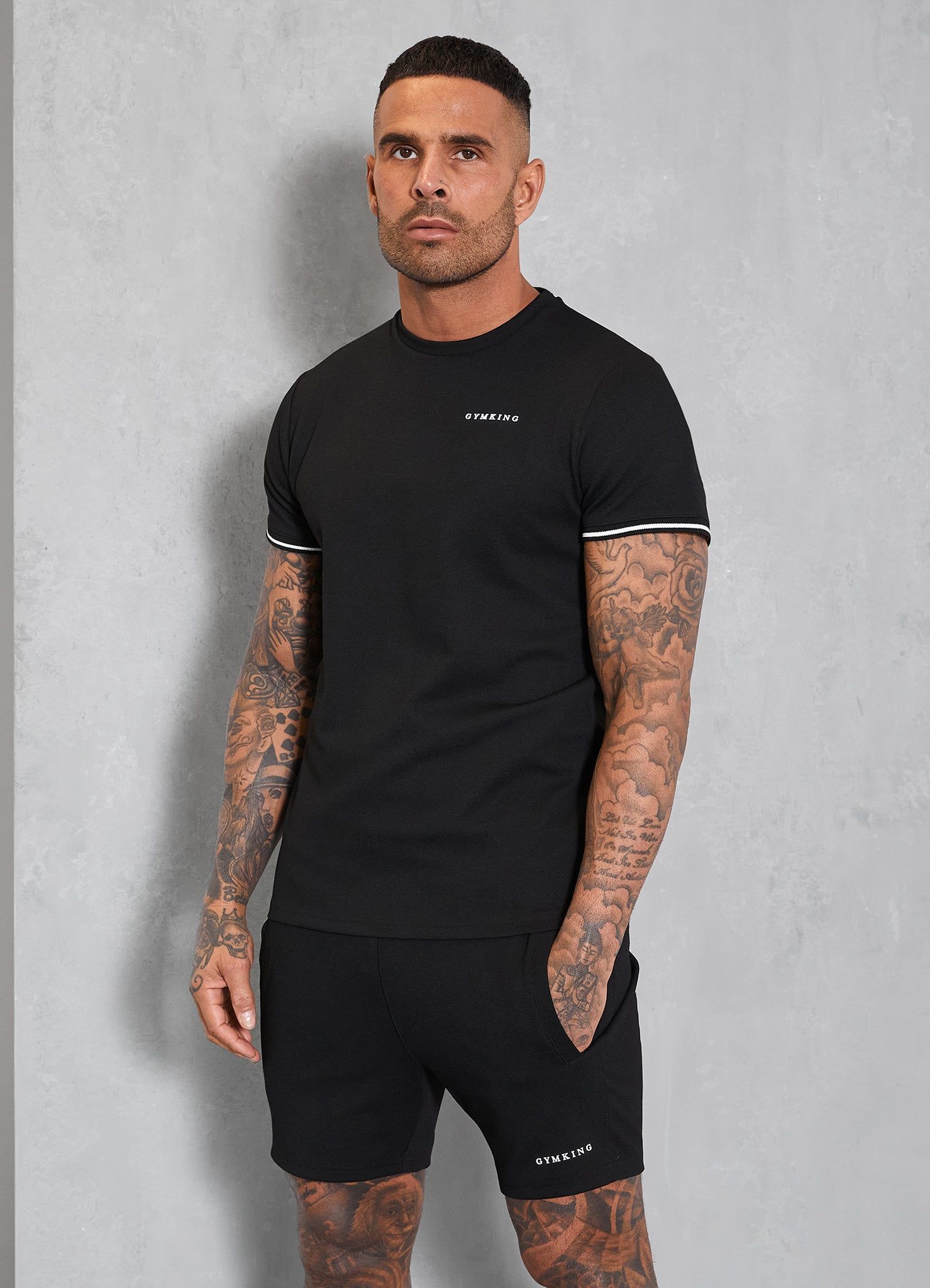 Gym King Signature Knit Tee - Black sold by The Gym King