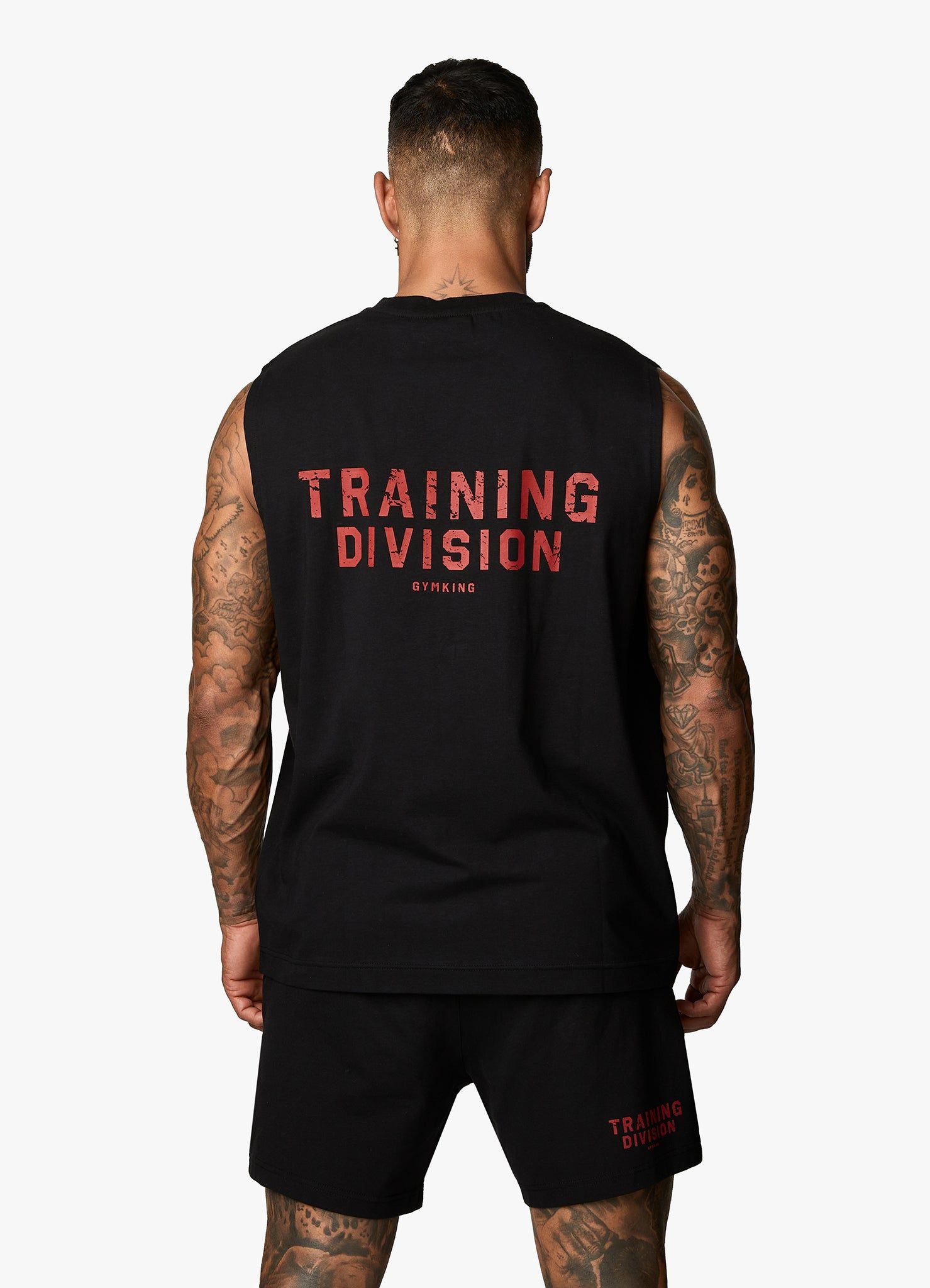 Gym King Training Division Tank - Black/Red sold by The Gym King product image thumbnail 5