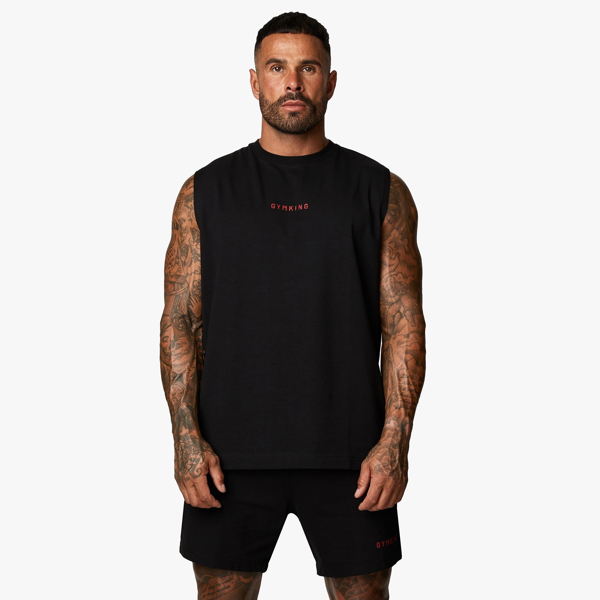 Gym King Training Division Tank - Black/Red sold by The Gym King product image thumbnail 2